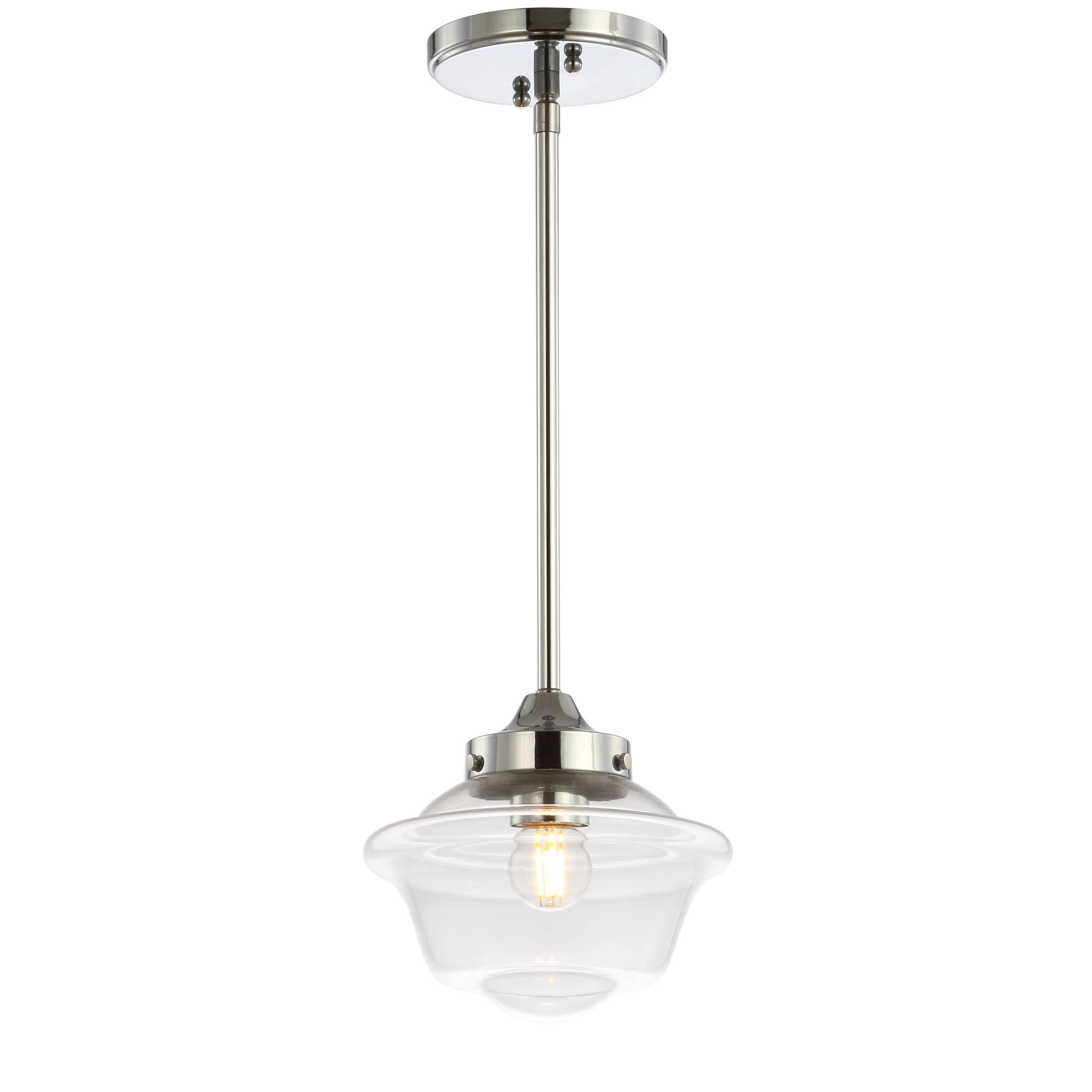 Kurtz 7.25" Chrome Glass LED Pendant Light