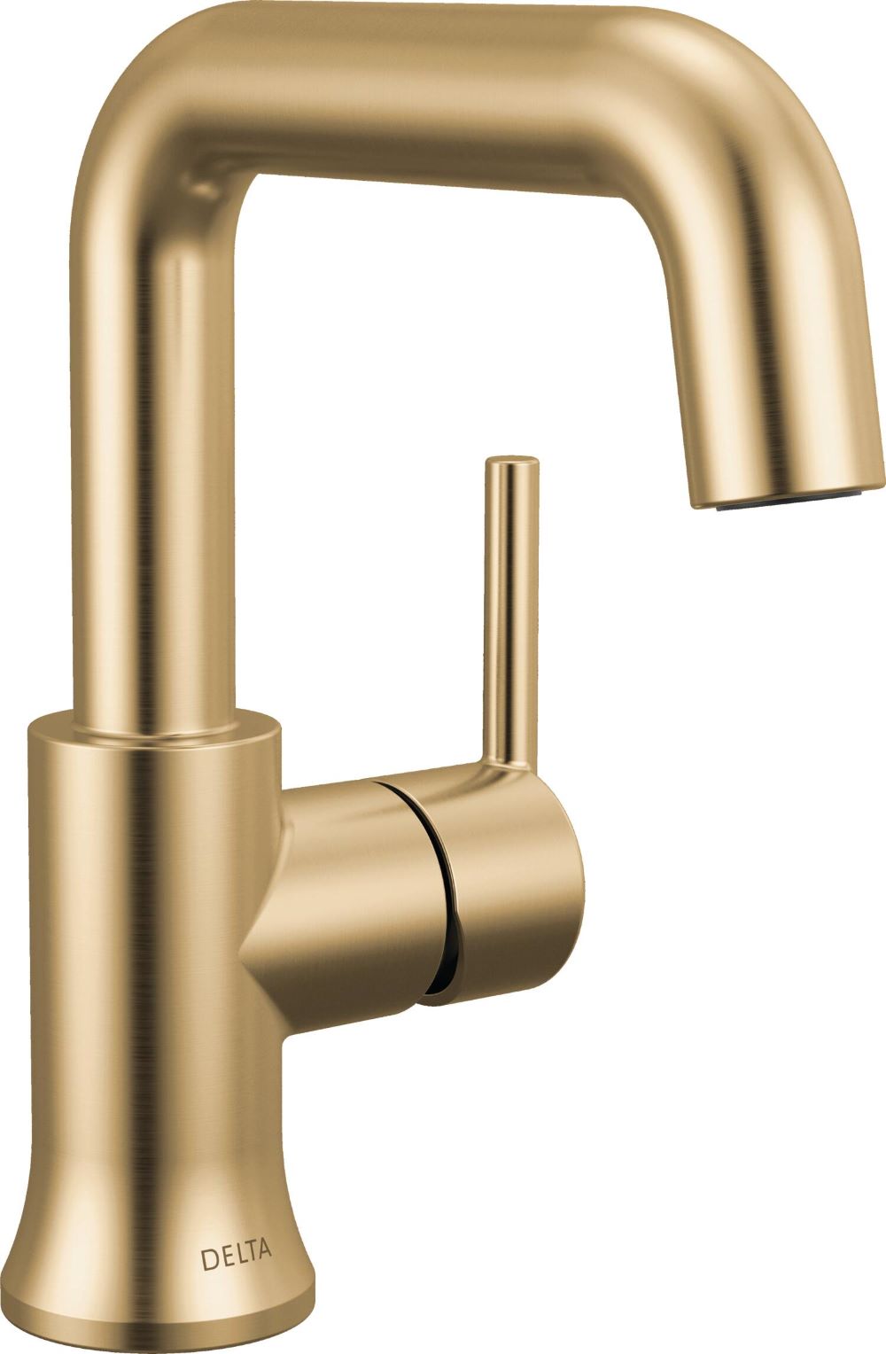 Delta 554HAR-CZ-DST Trinsic Champagne Bronze Single hole 1-handle WaterSense High-arc Commercial/Residential Handle Bathroom Sink Faucet with Drain