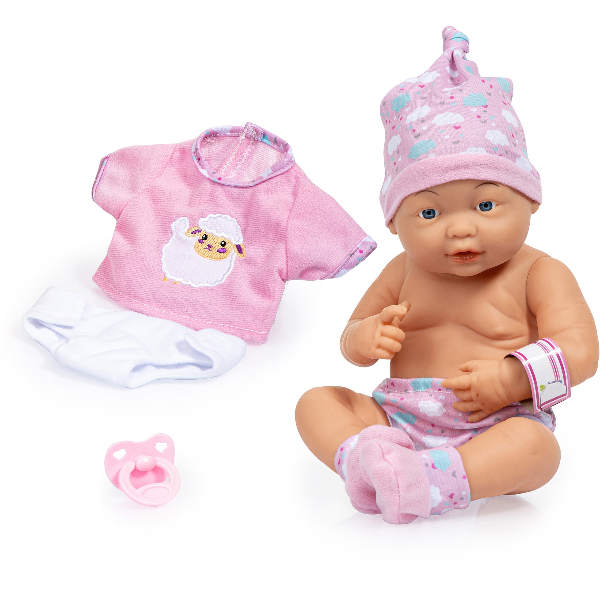 Baby Alive Baby Lil Sounds: Interactive Brown Hair Baby Doll with Pacifier  NEW - We-R-Toys