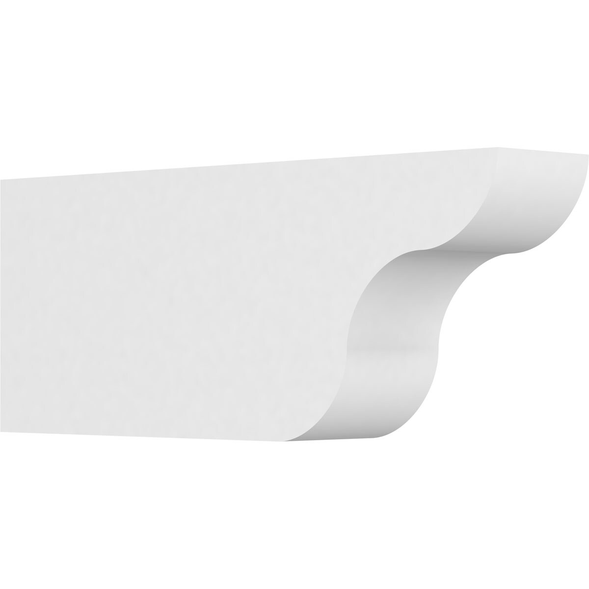 Ekena Millwork RFTP04X08X20CAR Standard Carmel 4-in X 8-in X 20-in White PVC Rafter tail