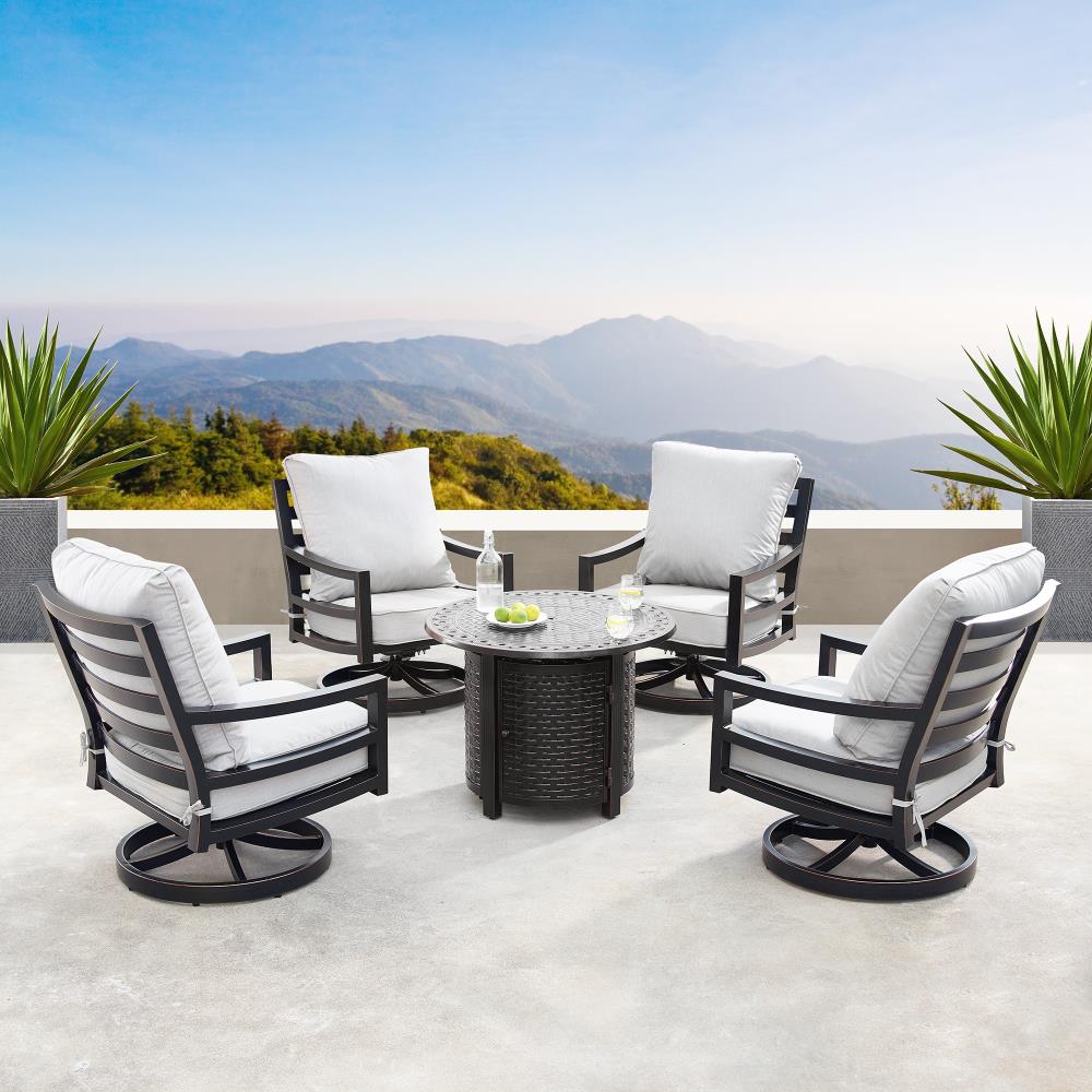 The range fire pit table and chairs hot sale