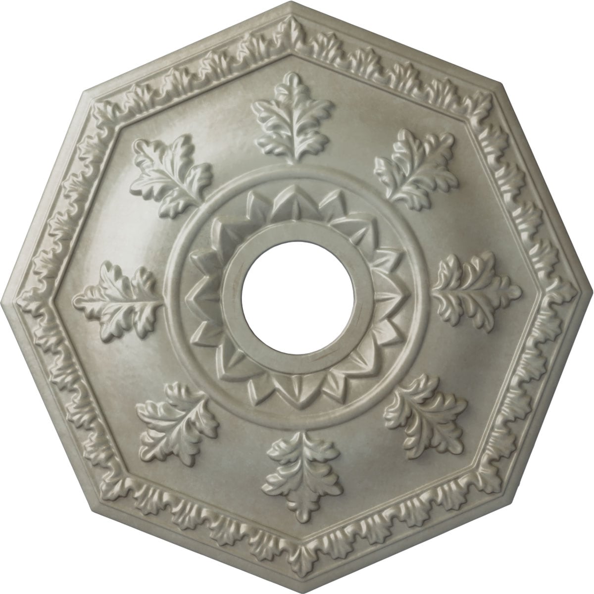 Ekena Millwork CM18NTFLS Nottingham 18-in W x 18-in L Painted Flash Gold Polyurethane Whole Ceiling Medallion