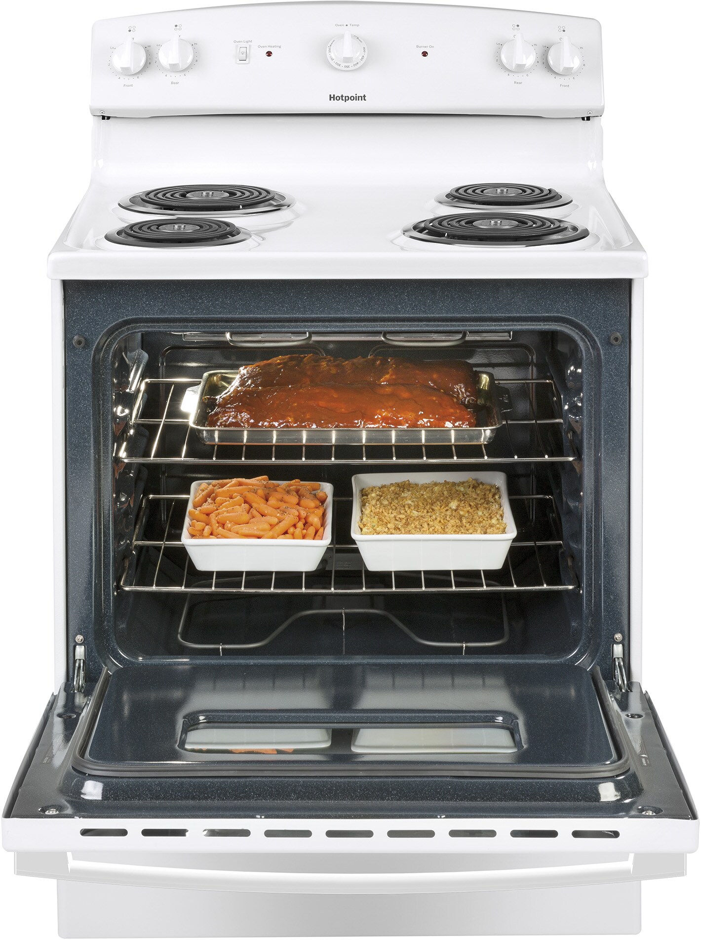 Hotpoint 30-in 4 Burners 5-cu ft Freestanding Electric Range (White)