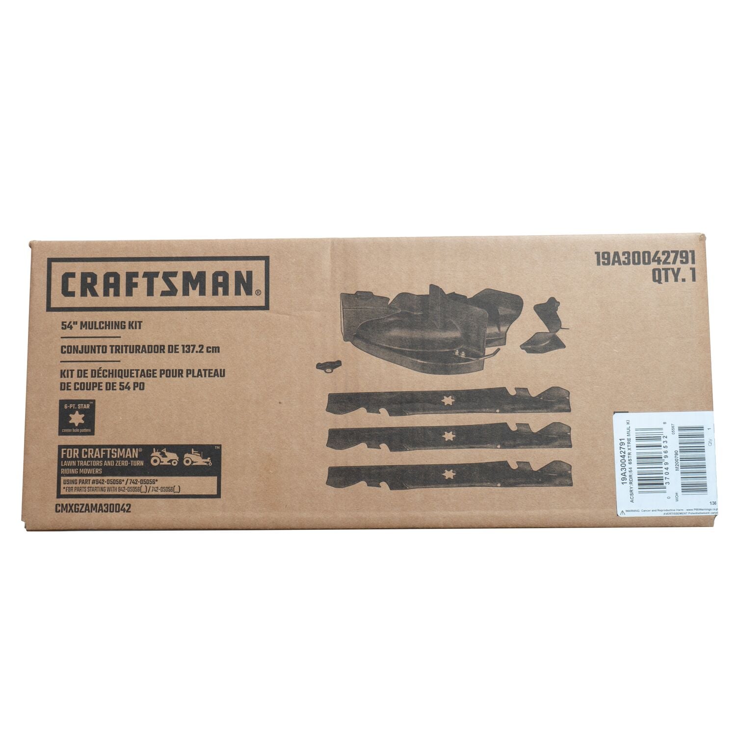 CRAFTSMAN 54 in Tractor or Zero Turn Radius Mower ZTR Mulch Kit