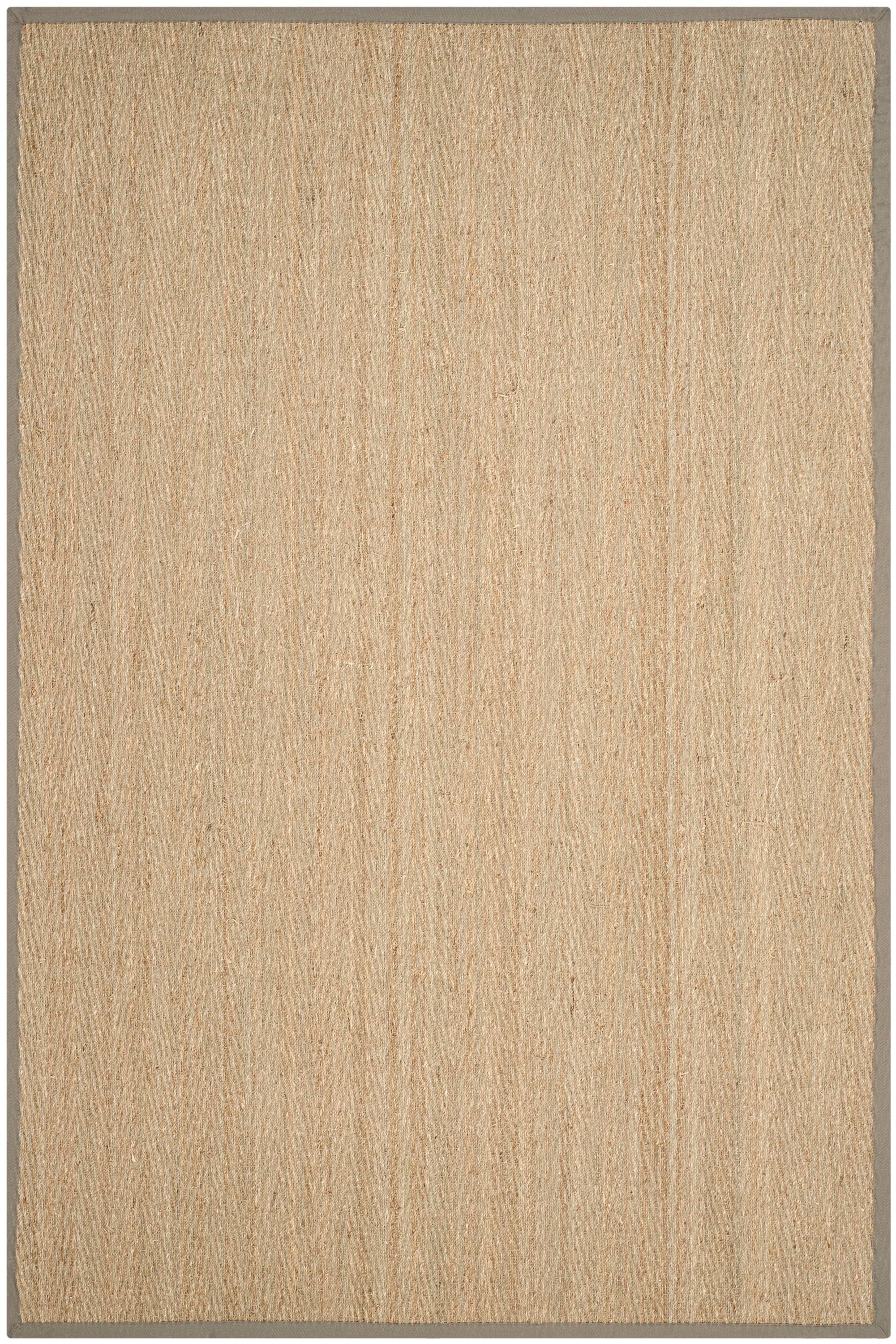 Safavieh NF115P-6 Natural Fiber Montauk 6 x 9 (ft) Loomed Seagrass Natural/Gray Rectangular Indoor Chevron Coastal Area rug