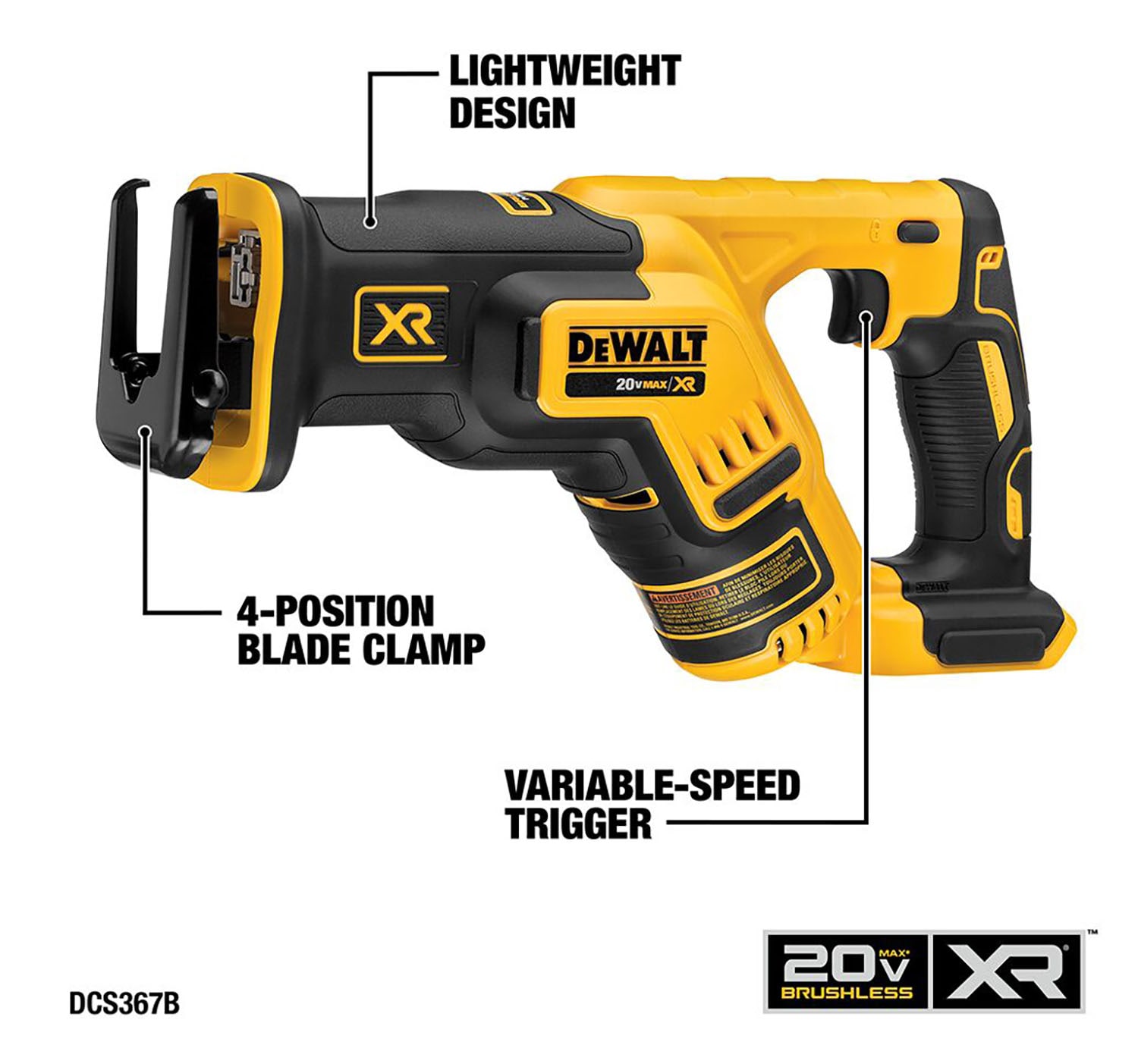 DEWALT Kit combinado de 4 herramientas sin escobillas MAX* XR® de 20 V  (DCK482D1M1)