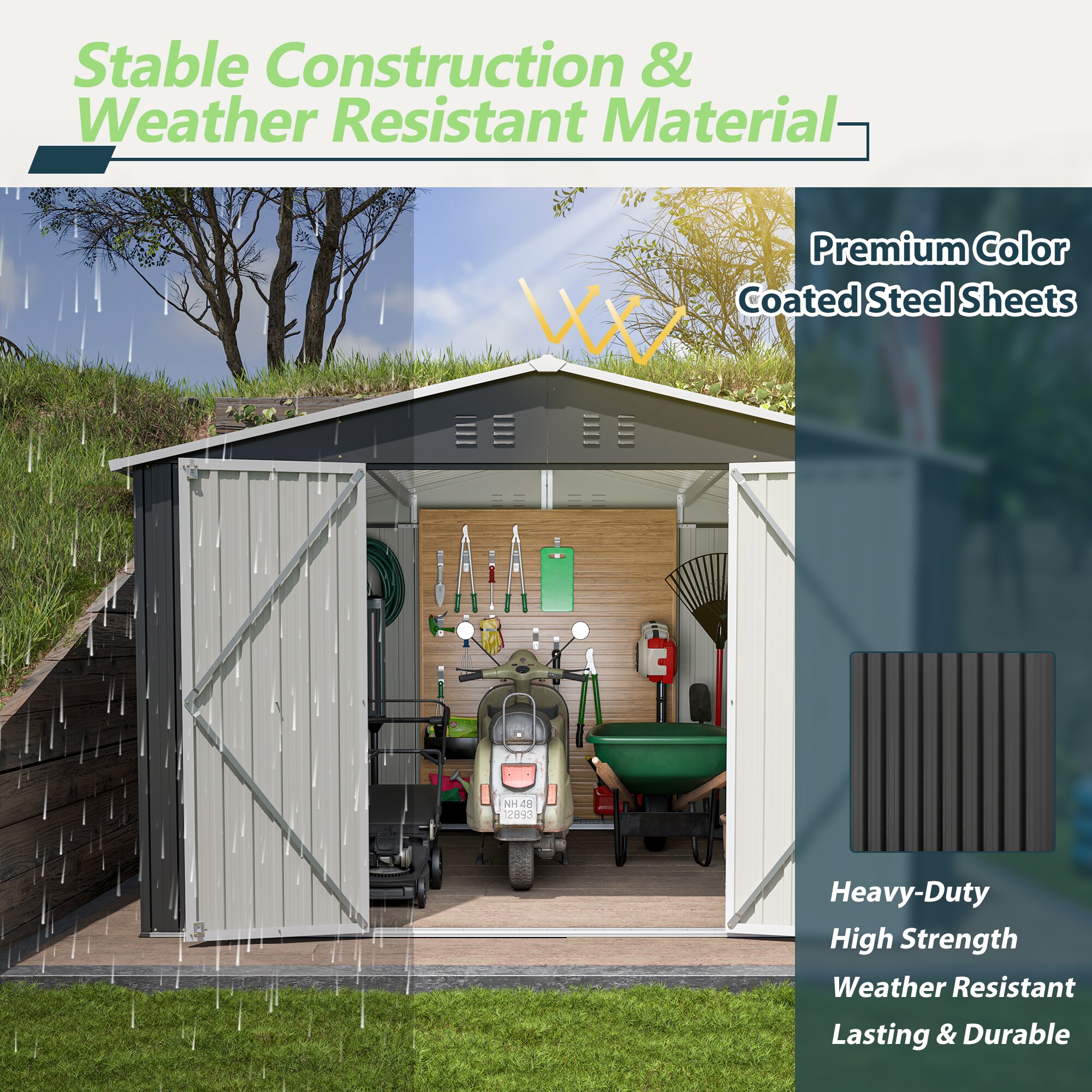 Xspracer ML-TH053WS Metal-Storage-Buildings-Sheds - View #5