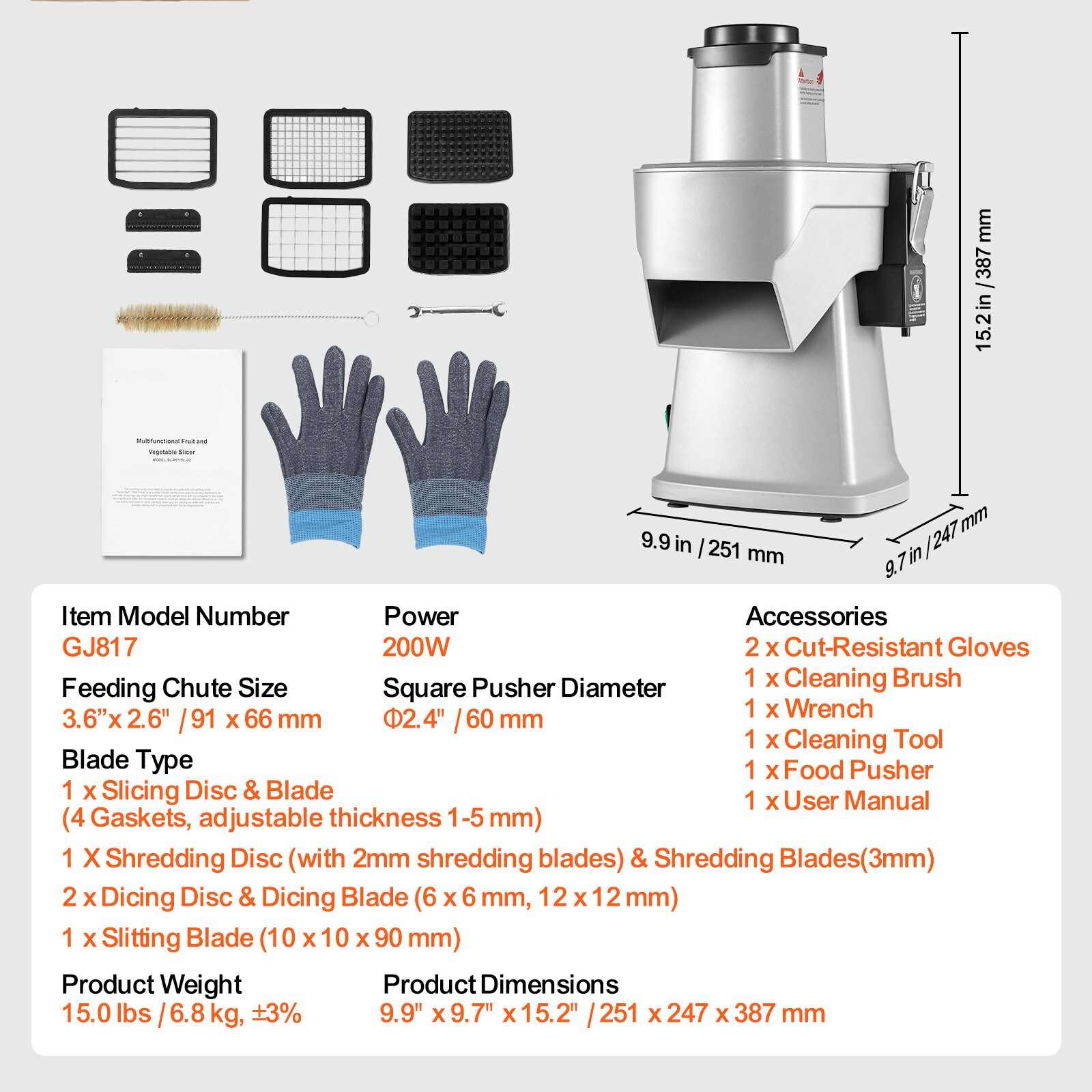 VEVOR SCDDSCQPJYZL03745V1 Food-Slicers - View #7