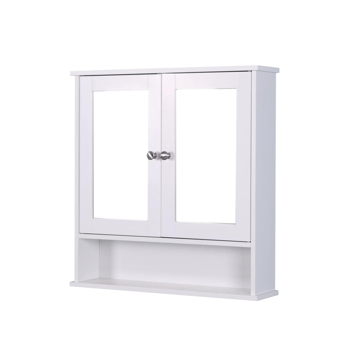 WELLFOR CSA-MBK16 Bathroom Wall Cabinets 22.05-in x 22.8-in x 5.12-in White Bathroom Wall Cabinet