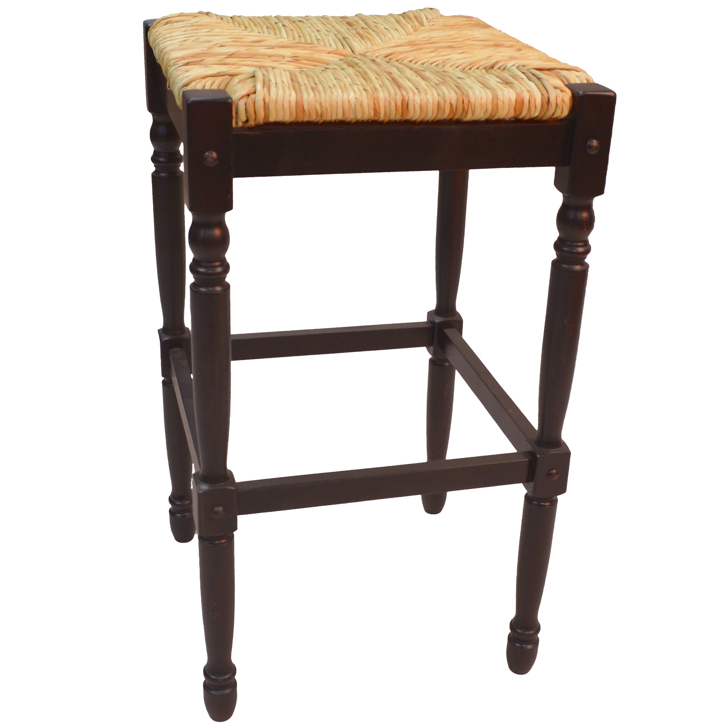 Carolina Cottage 2663-RTA-ESP Hawthorne Espresso 29.0-in H Bar height Square seat Wood Bar Stool