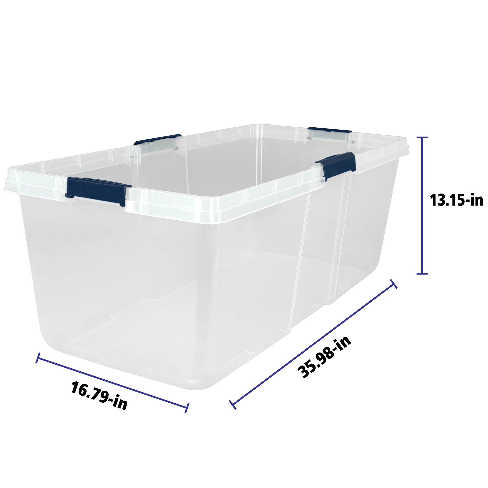 Get Neat with Lisa Small Plastic Bins with Lids - Set of 2 - White