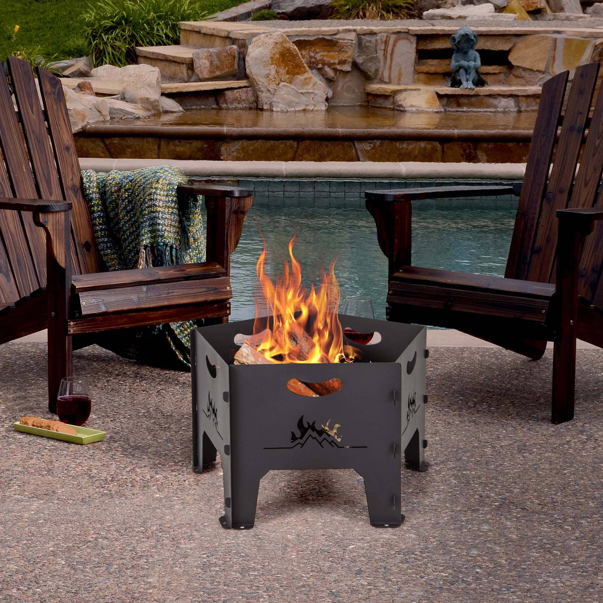 Costway HCST00472 Outdoor-Woodburning-Firepits - View #8