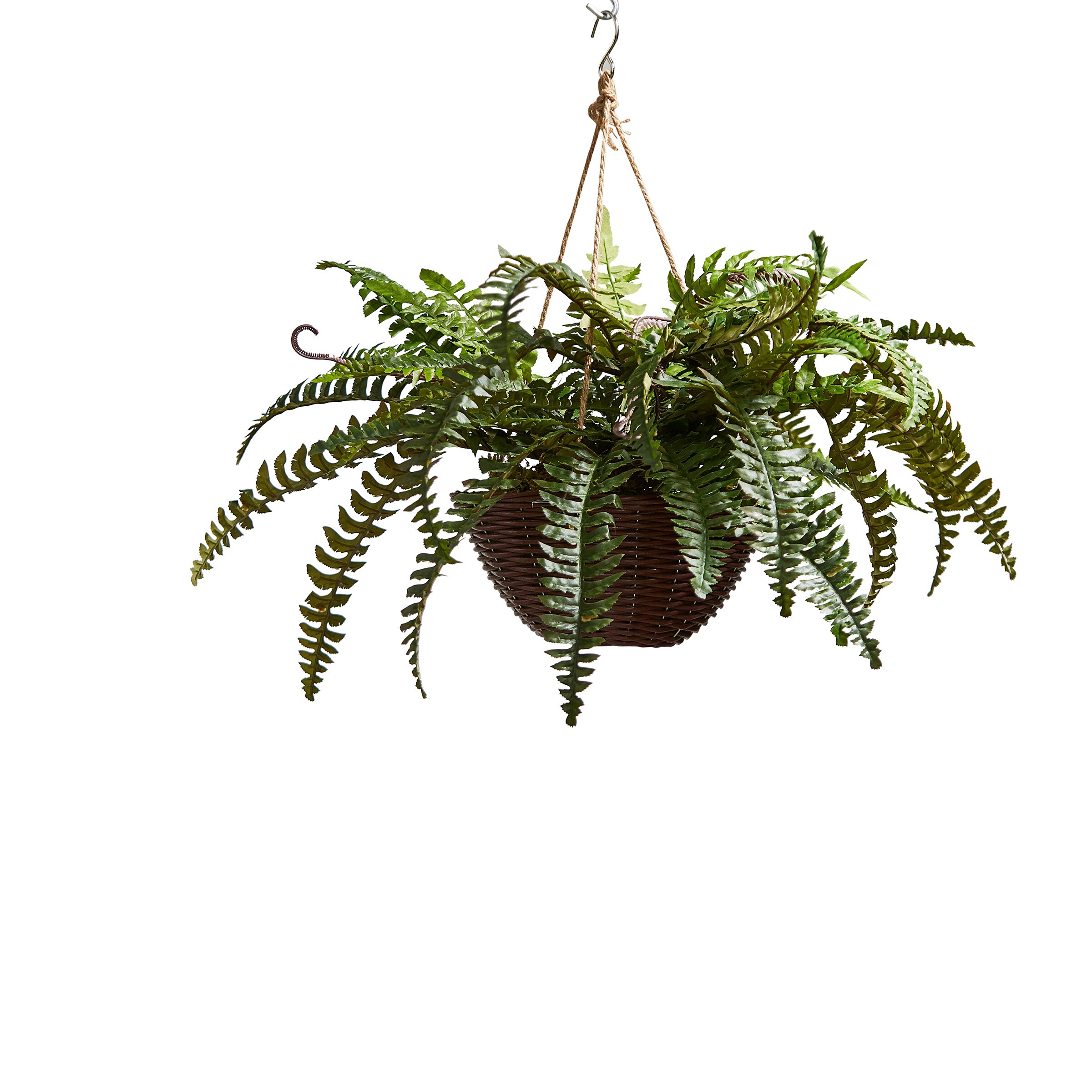 Artificial Lush Boston Fern Hanging Basket 120cm