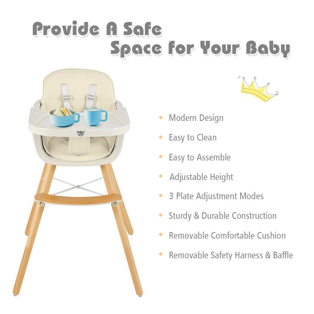 CASAINC WF-HYSN-5634WH Kids-Chairs - View #6