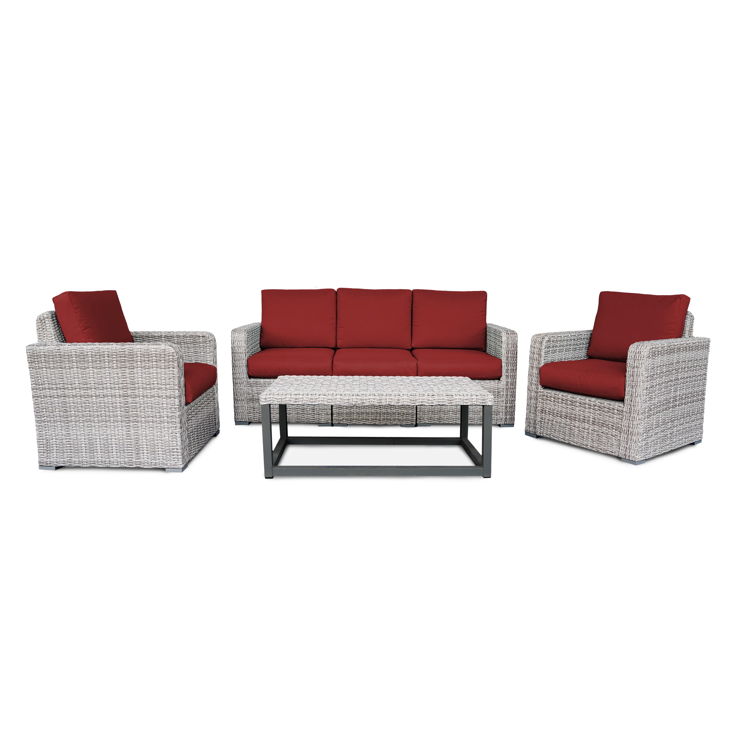 Leisure Made 471082-RED Patio-Conversation-Sets - View #3
