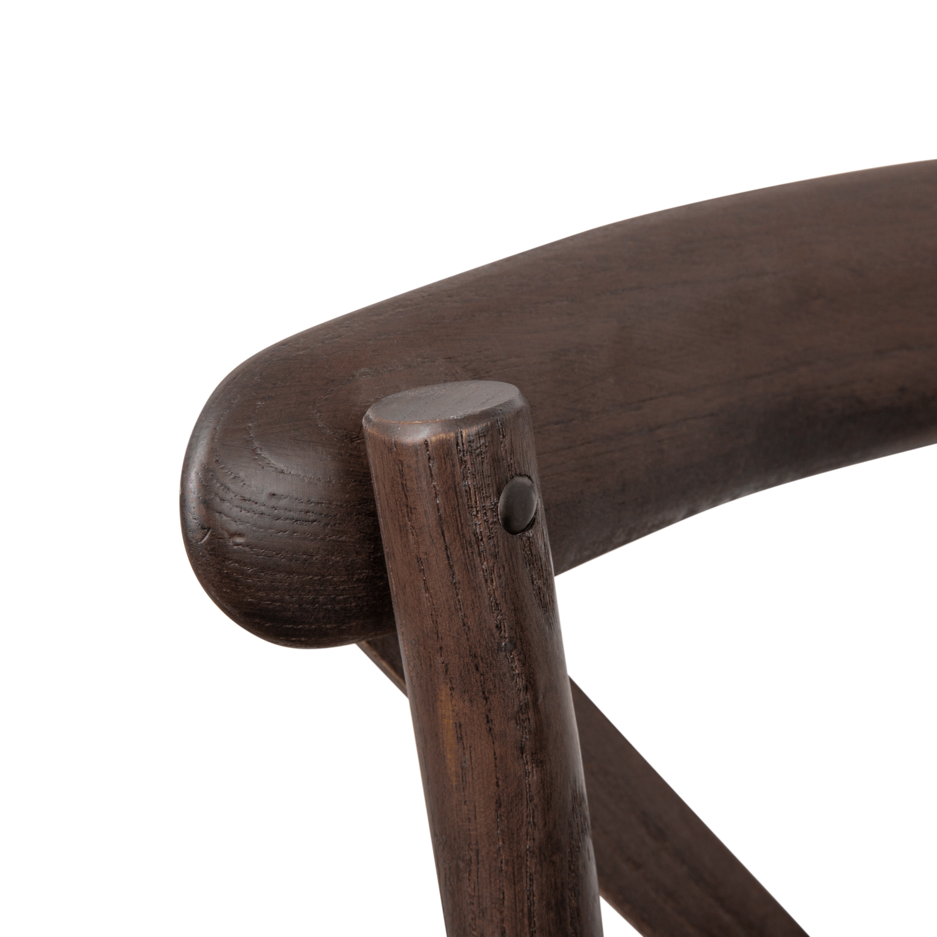 Mahogany Wood Cross Back Stackable Side Chair