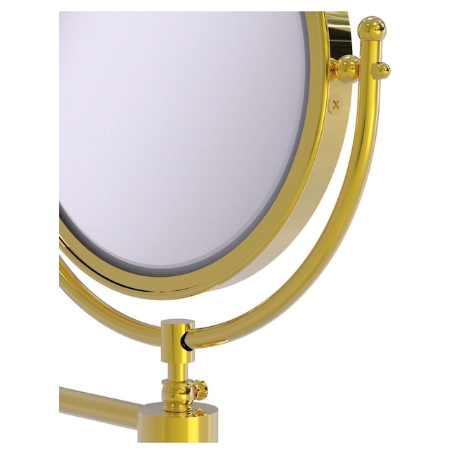 Allied Brass Soho 8-in x 15-in Satin Chrome Double-Sided Magnifying Wall-Mounted Vanity Mirror Allied Brass Soho 8-in x 15-in Satin Chrome Double-Sided Magnifying Wall-Mounted Vanity Mirror