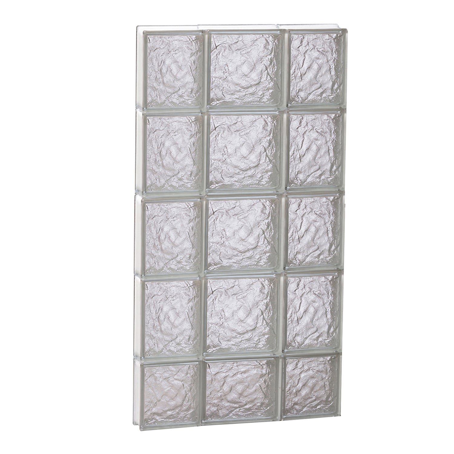 REDI2SET S2038IS Ice Glass 19-1/4-in x 36-3/4-in Frameless Replacement Glass Block Window