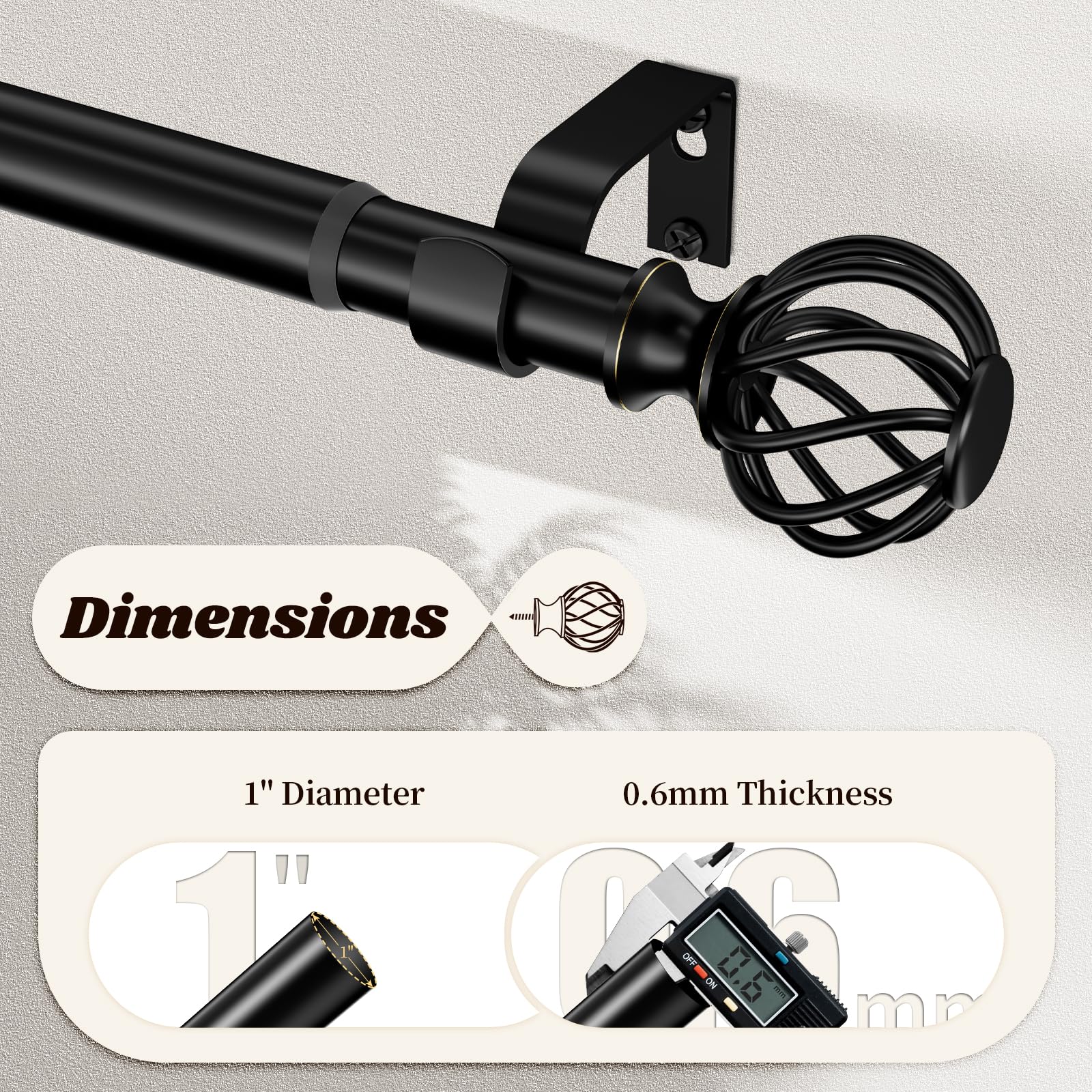 KIWDZFU LKI0817A225 Curtain-Rods - View #6