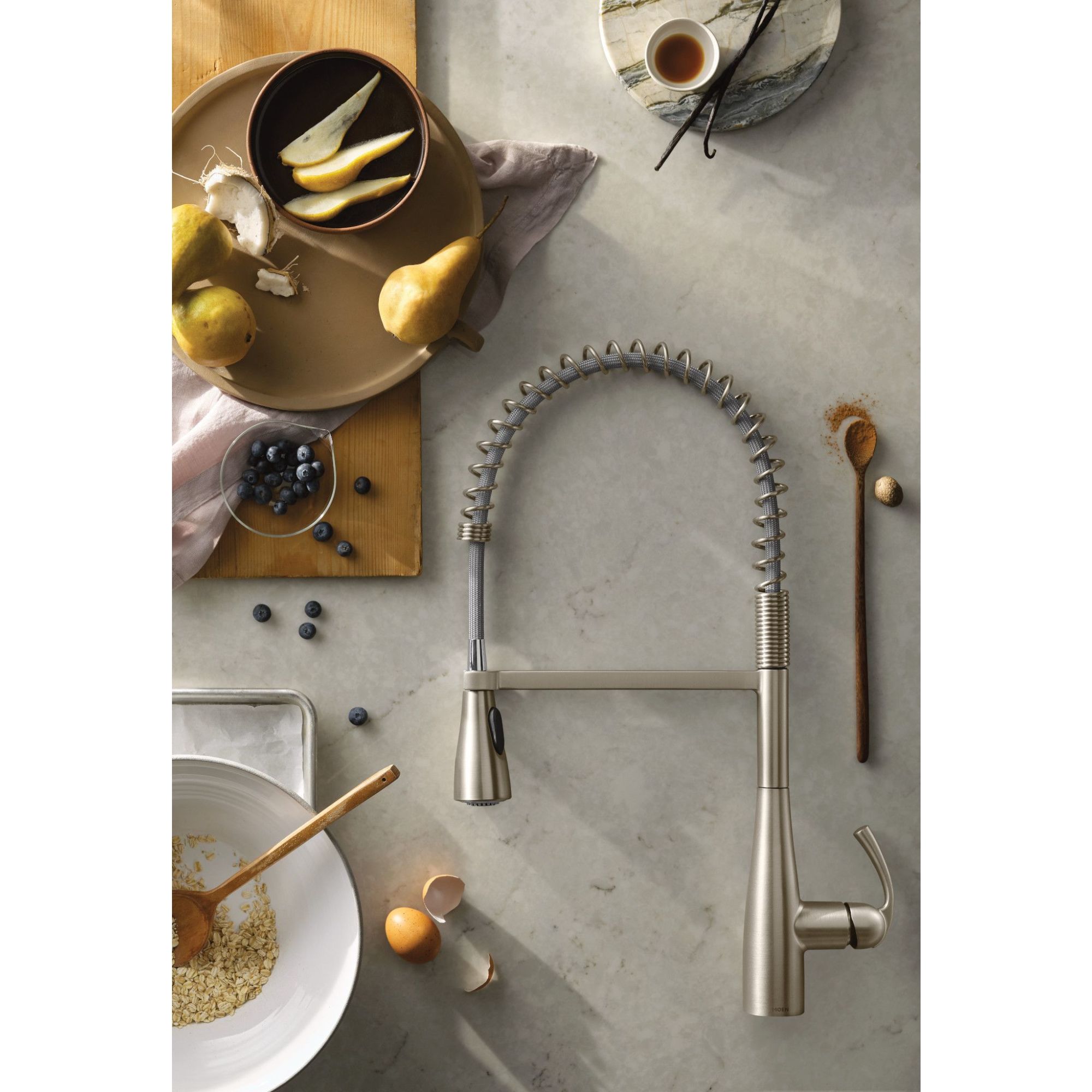 Moen Essie Spot Resist Stainless Single Handle Pre-rinse Kitchen Faucet ...