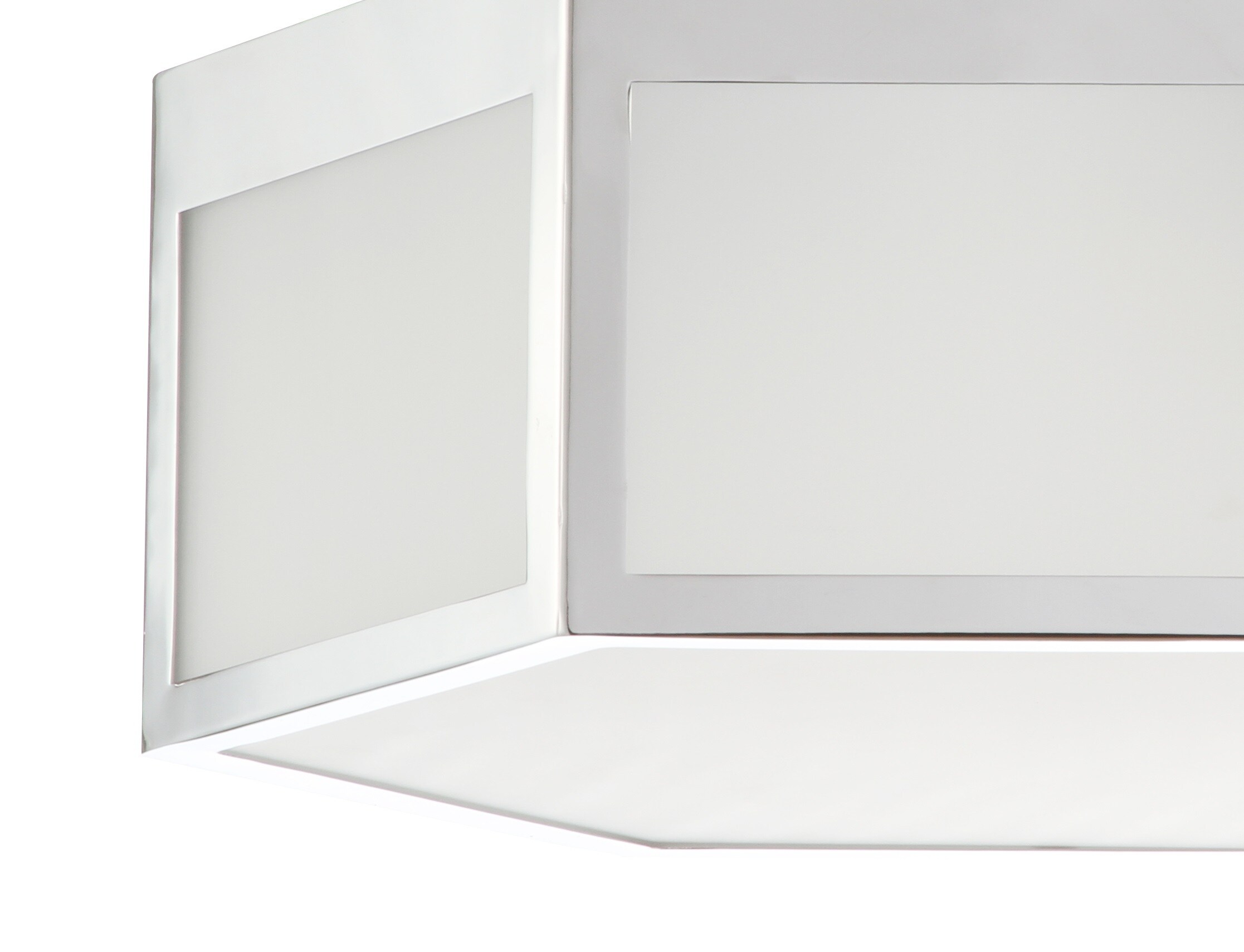 Moderno Classic 15.75" Chrome Hexagon LED Flush Mount