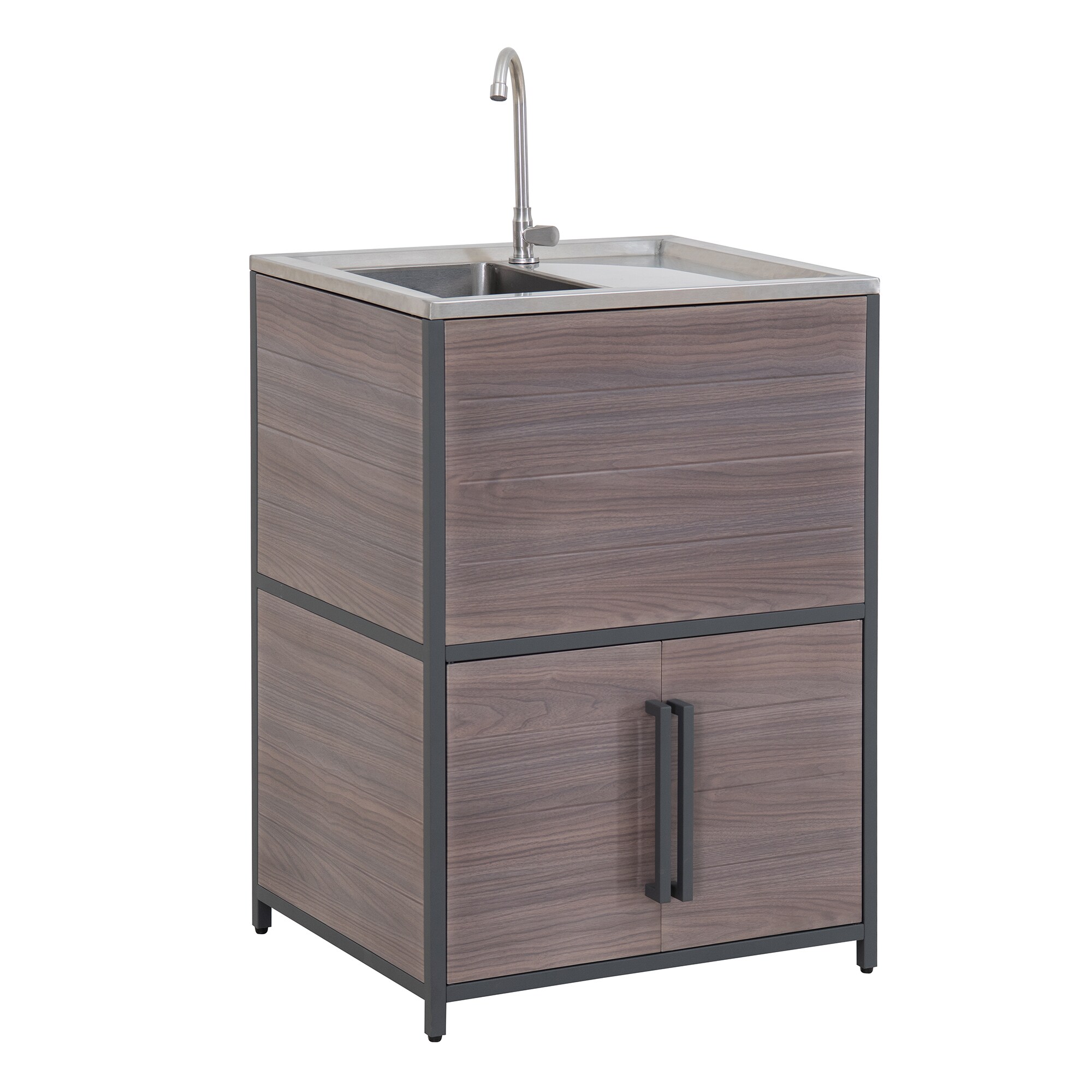 Sunjoy Fleetwood 4 -Piece 21.23-in W x 25-in D x 36.02-in H Modular Outdoor Kitchen Corner cabinet