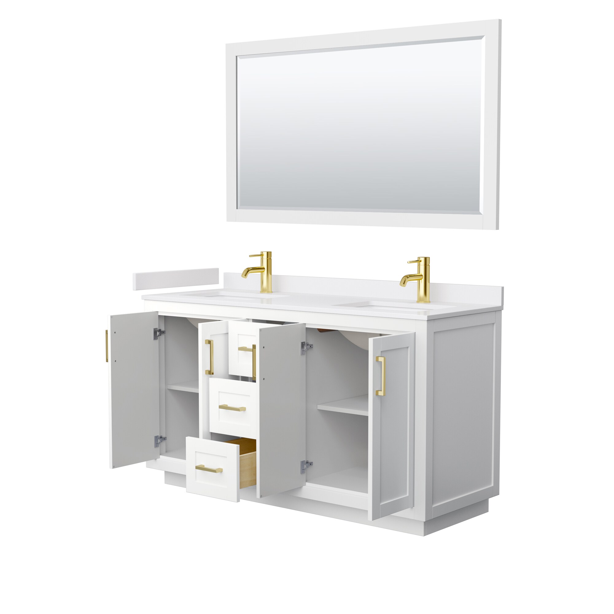 Wyndham Collection WCF292960DWGWCUNSM58 Bath-Vanity-Combo - View #3