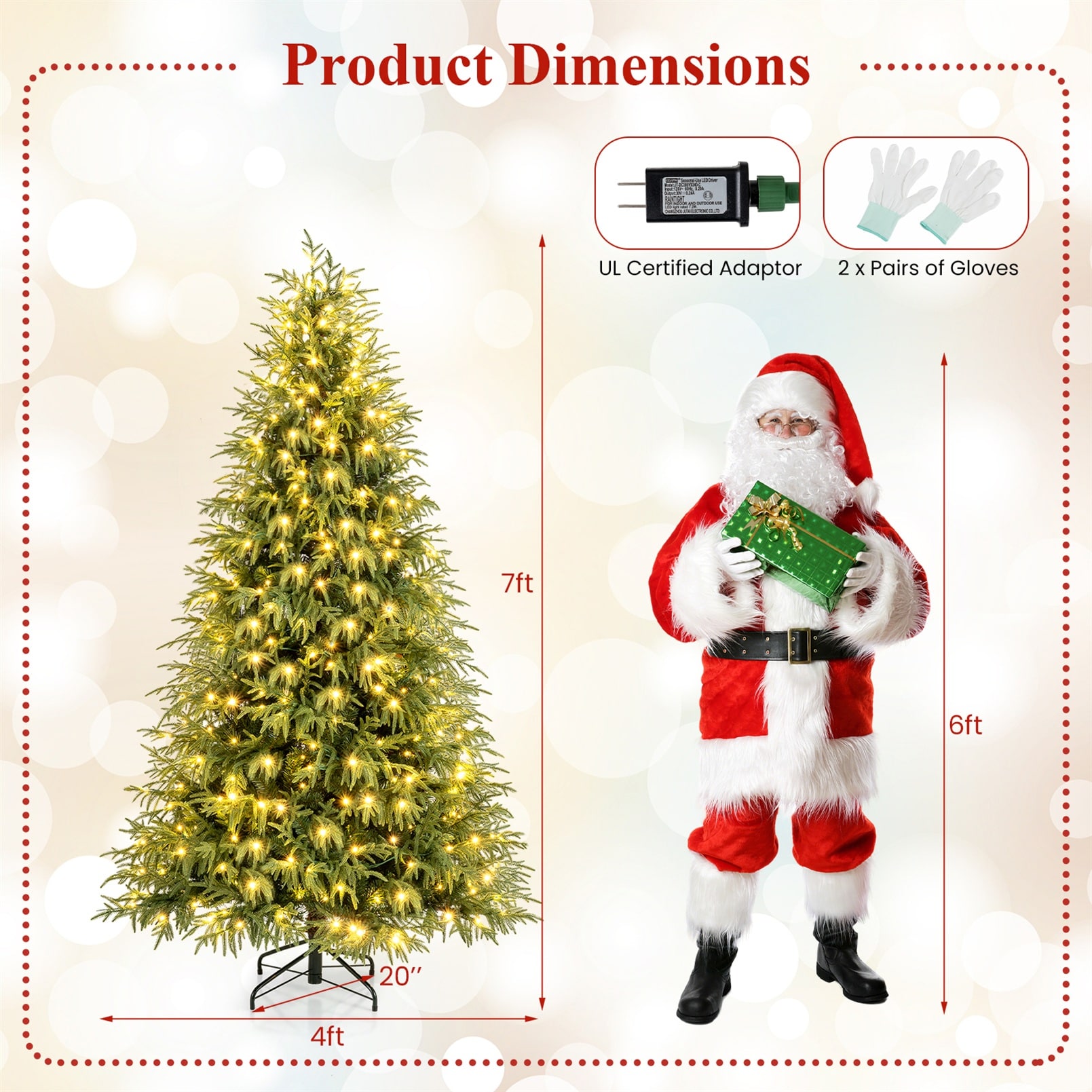 LIVIZA HYJ25524US-7 Artificial-Christmas-Trees - View #3