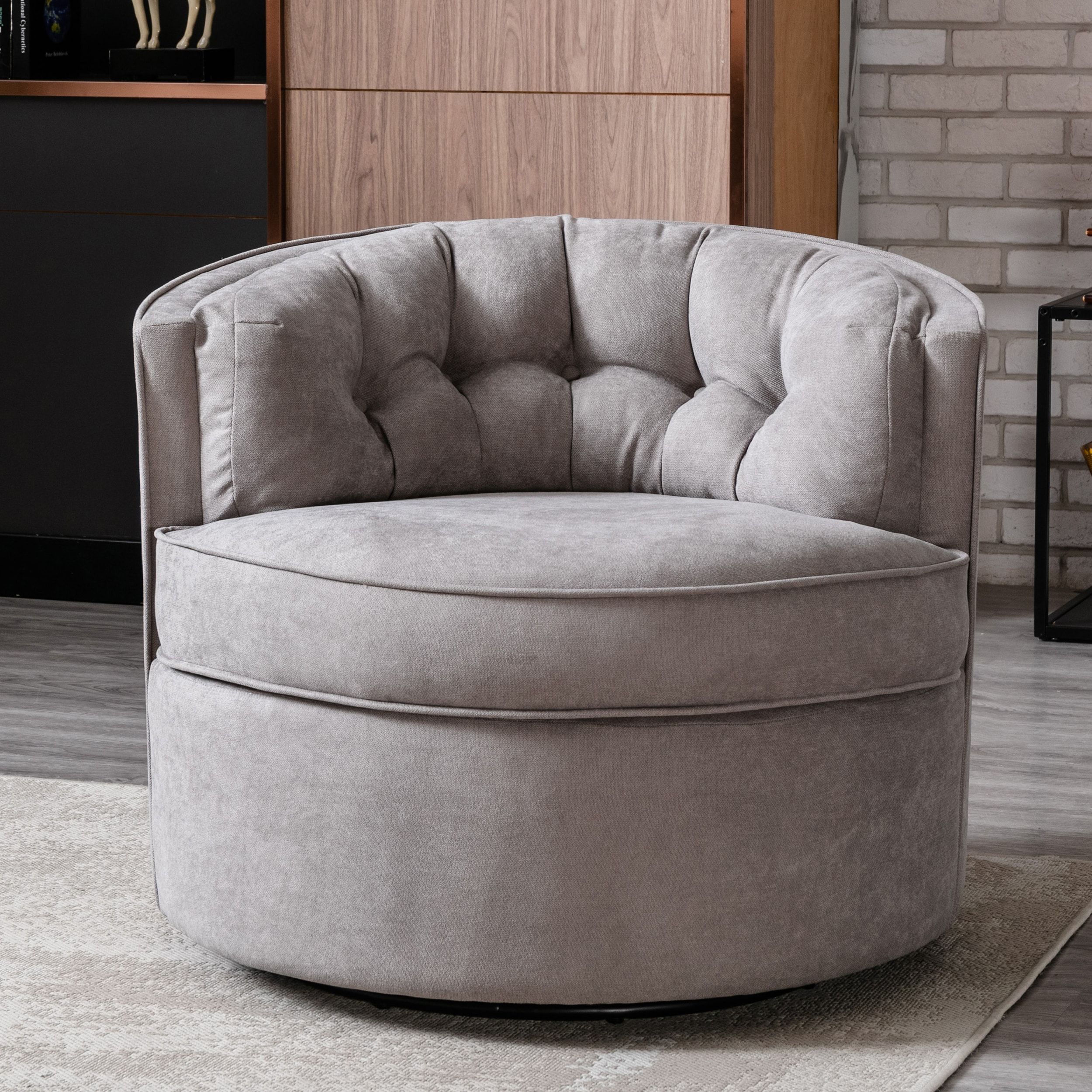 Clihome HF-swivel barrel chairs Casual Storm Contemporary Accent Chair ...