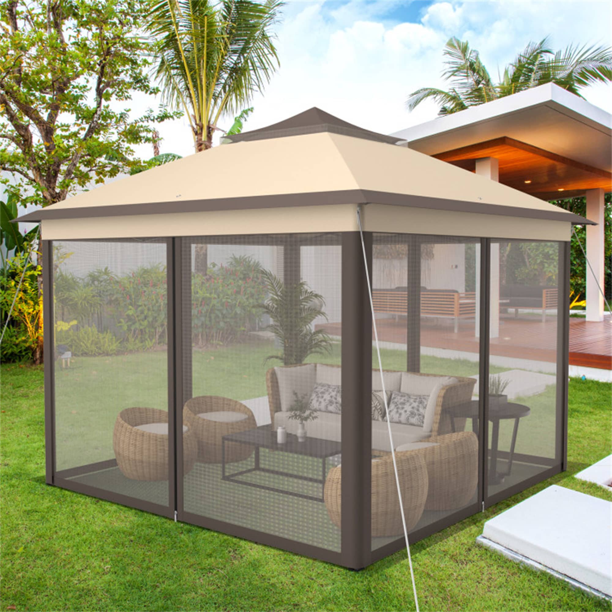 BABOOM BOM-10470CF-CO Wood-Resin-Gazebos - View #2