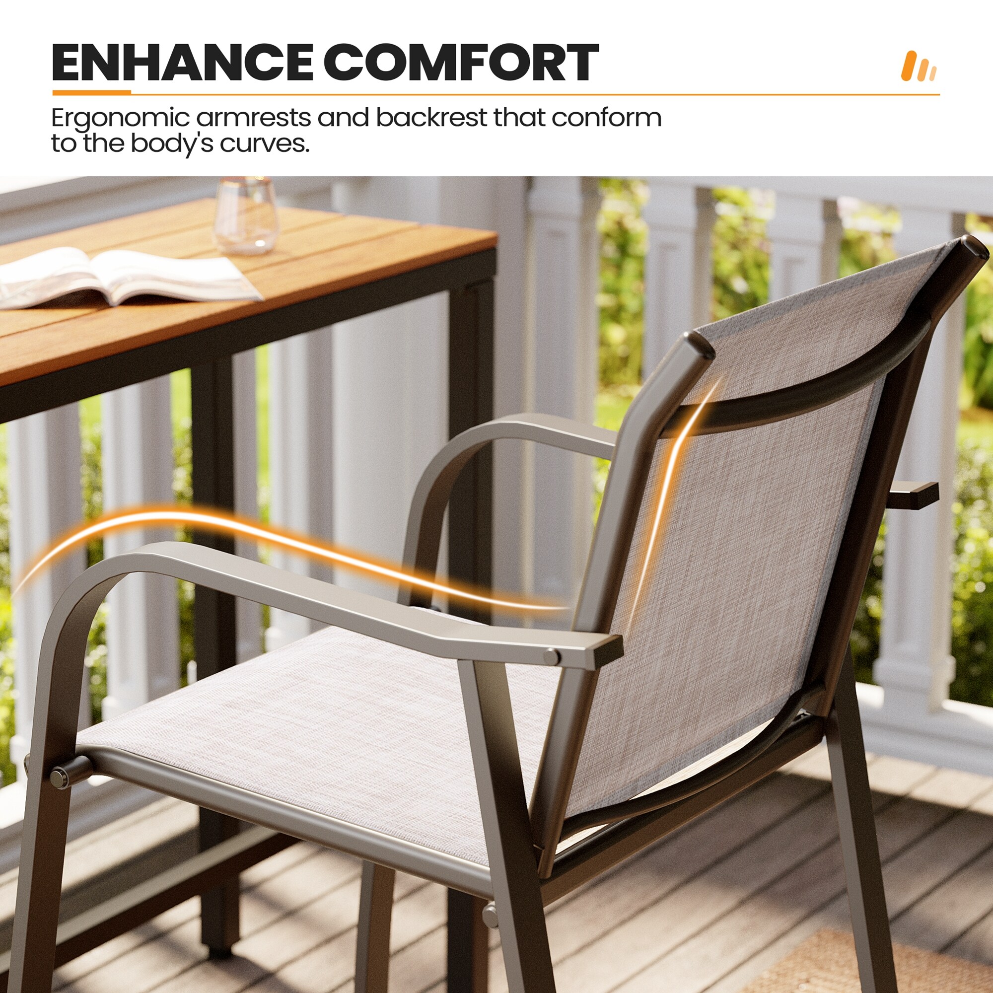 Crestlive Products CL-ST001BEI-2SET Patio-Chairs - View #4