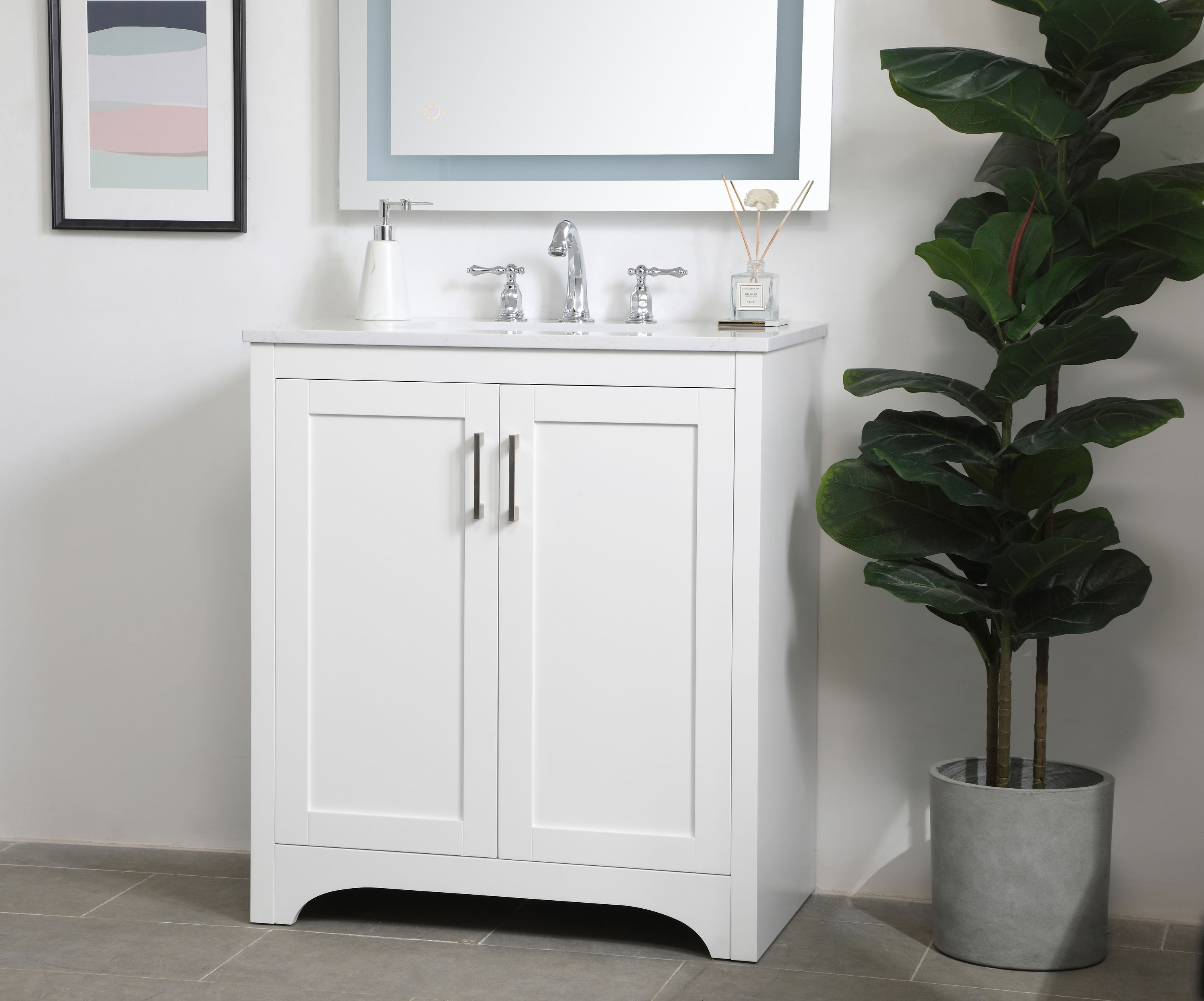 Elegant Decor HF51090WH Bath-Vanity-Combo - View #3