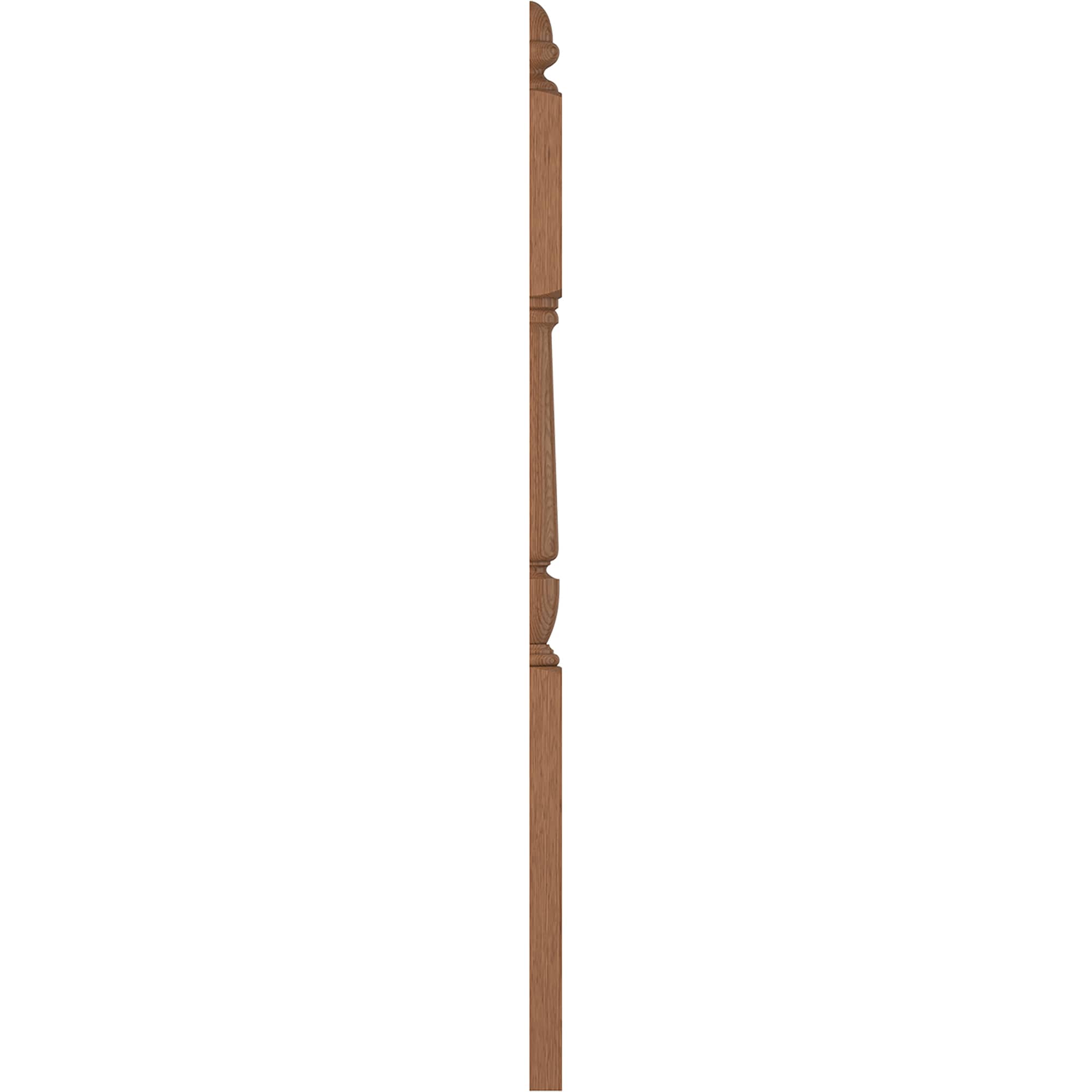 L.J. Smith Stair Systems LJP-3045 1-2-WO 3.5-in x 57.75-in Unfinished White oak Stair Newel Post