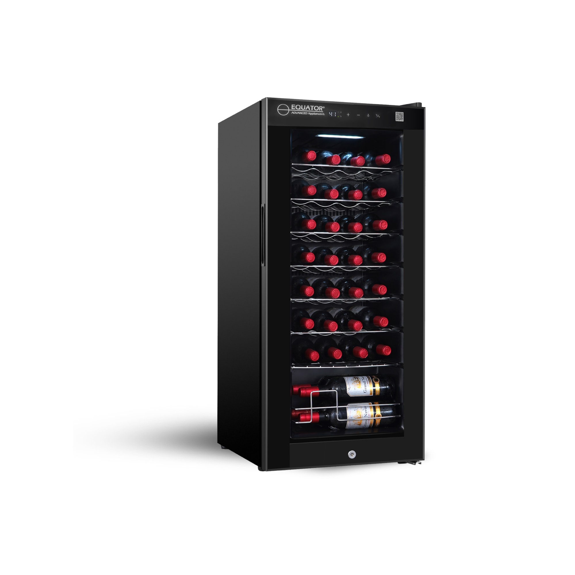 Equator Advanced Appliances WR 32 25-in W 32 -Bottles Black Freestanding Indoor Wine Cooler