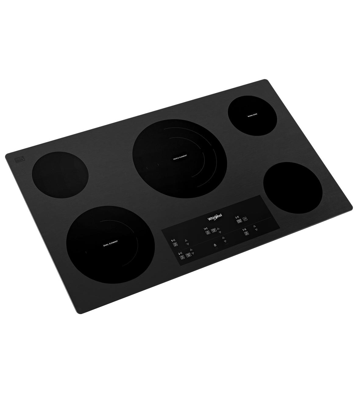 Whirlpool 30 in 5 Burners Smooth Surface Radiant Stainless Steel Electric Cooktop WCE97US0KS at Lowes