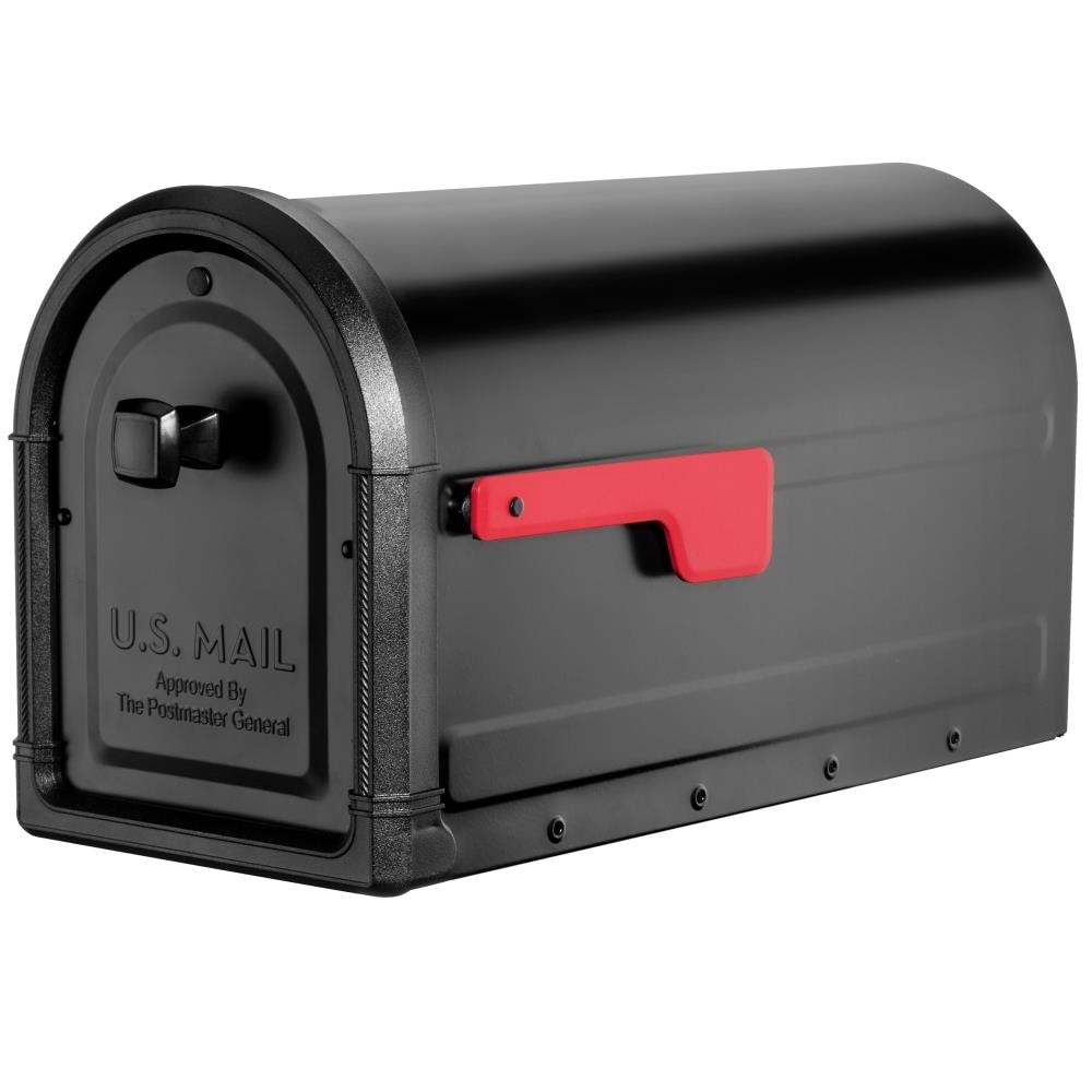 Architectural Mailboxes Metal Black Post Mount Mailbox [並行輸入品] 門扉、玄関
