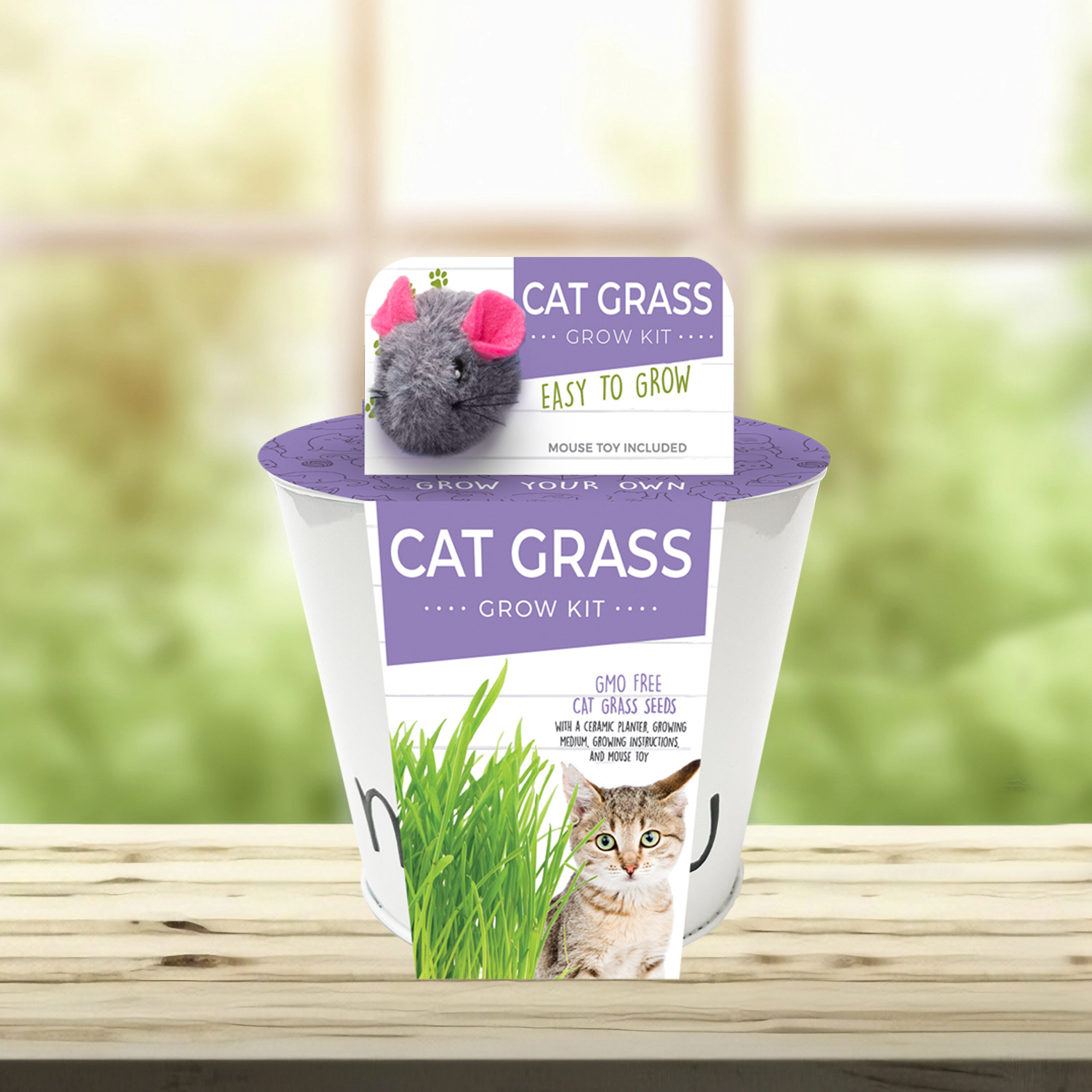 Cat grass outlet toy