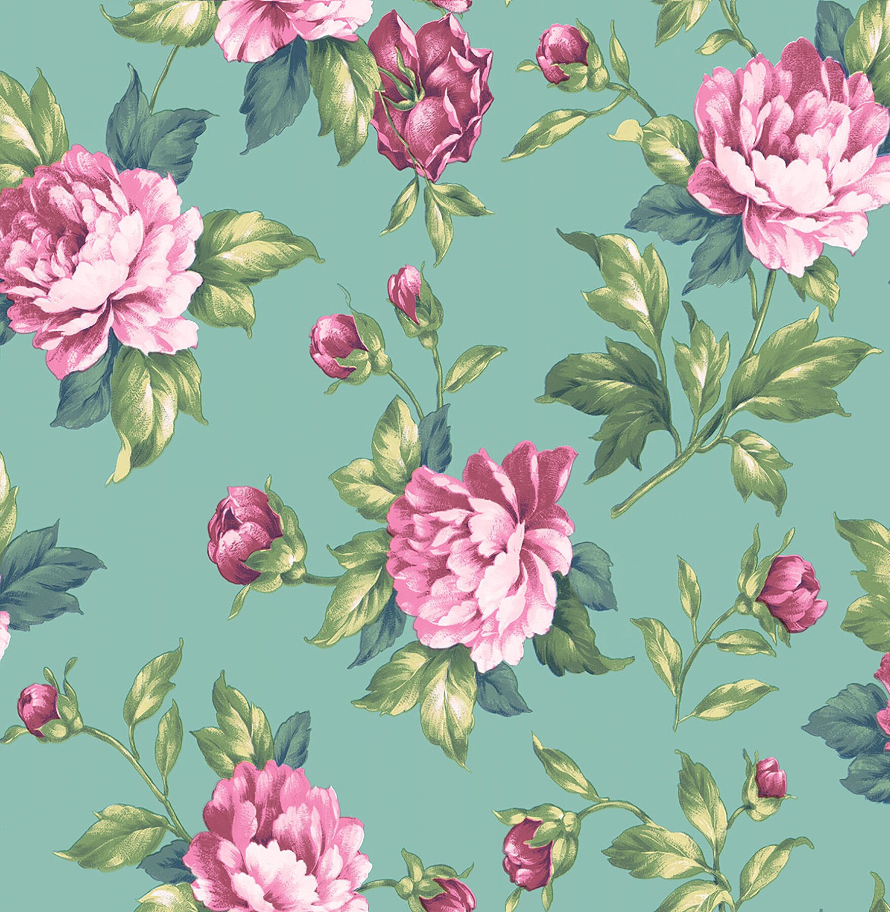 Brewster Catherine Green Floral Wallpaper at Lowes.com