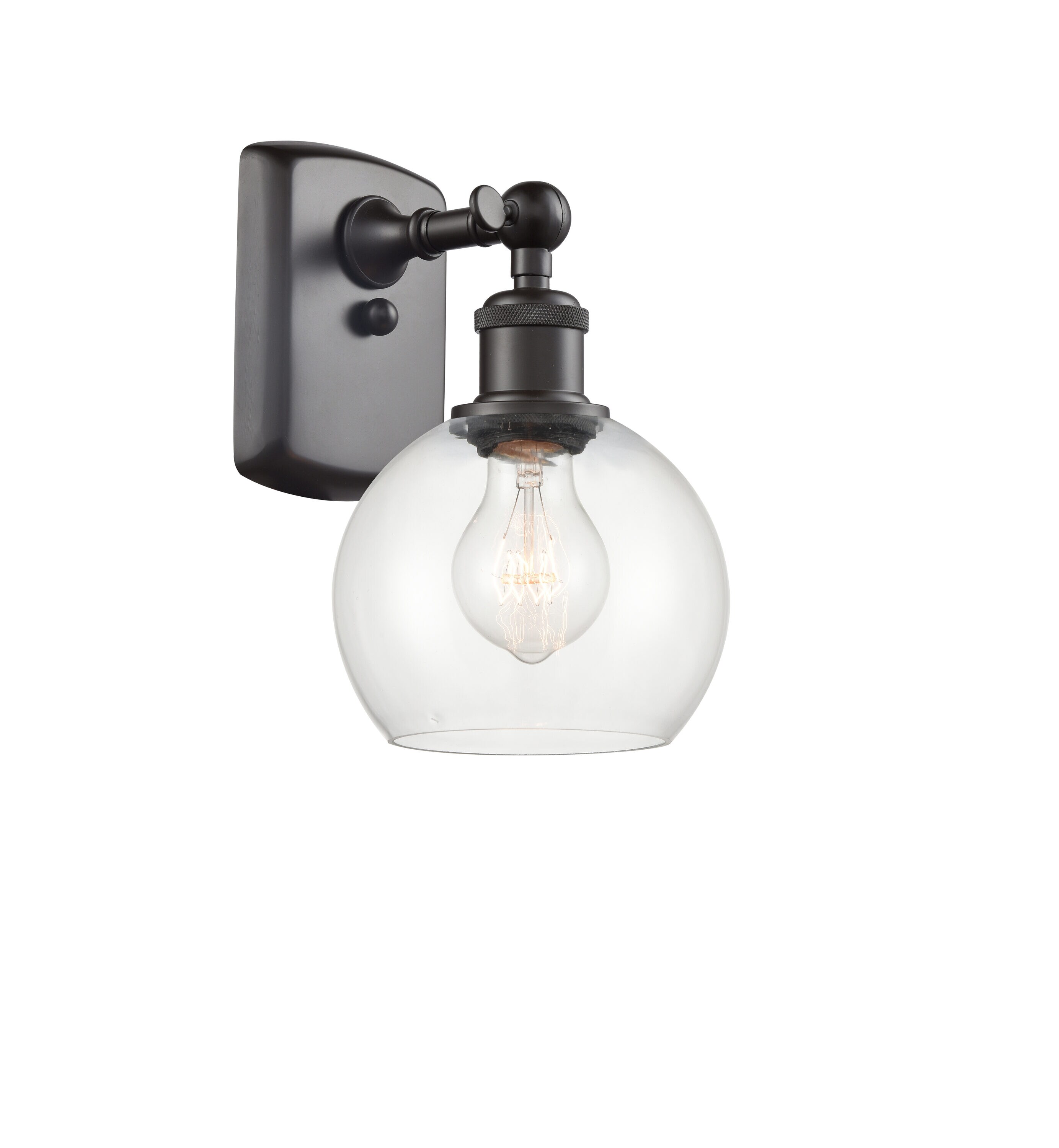 Innovations Lighting 516-1W-OB-G122-6 Athens 6-in W 1 -Light Oil-rubbed Bronze Industrial Wall Sconce