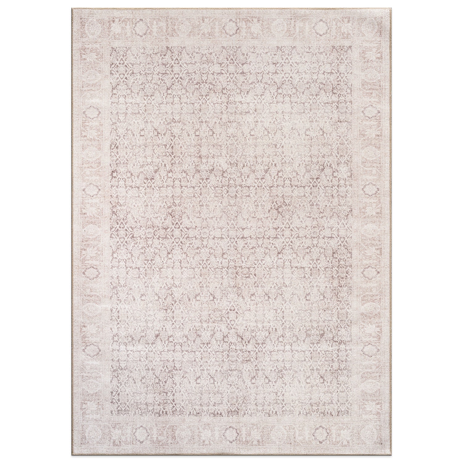 World Rug Gallery Terra Collection Vintage Washable Rug 9' x 12' Beige ...