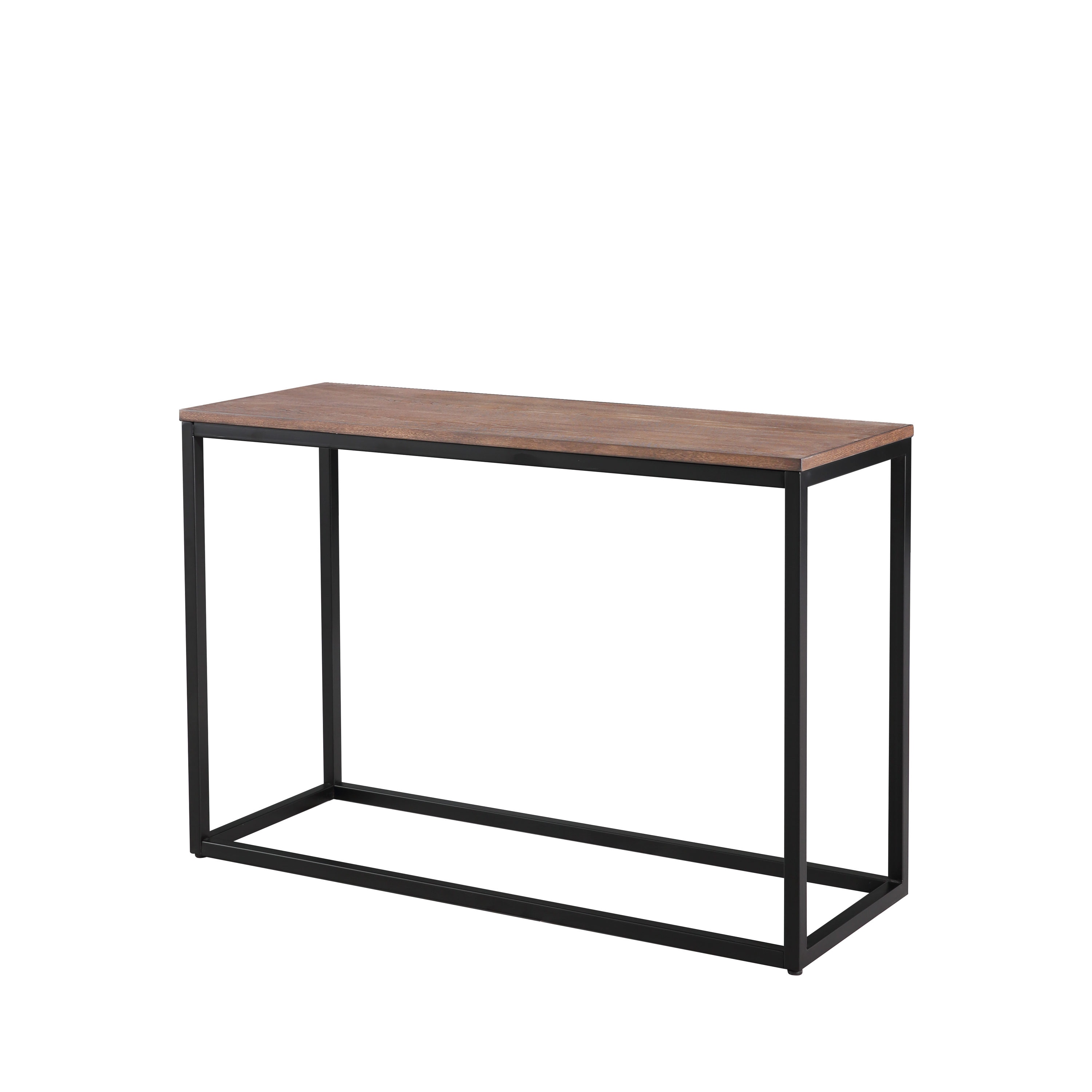 CASAINC WF-ST-971 Black walnut veneer console table with metal legs Modern Brown Console Table