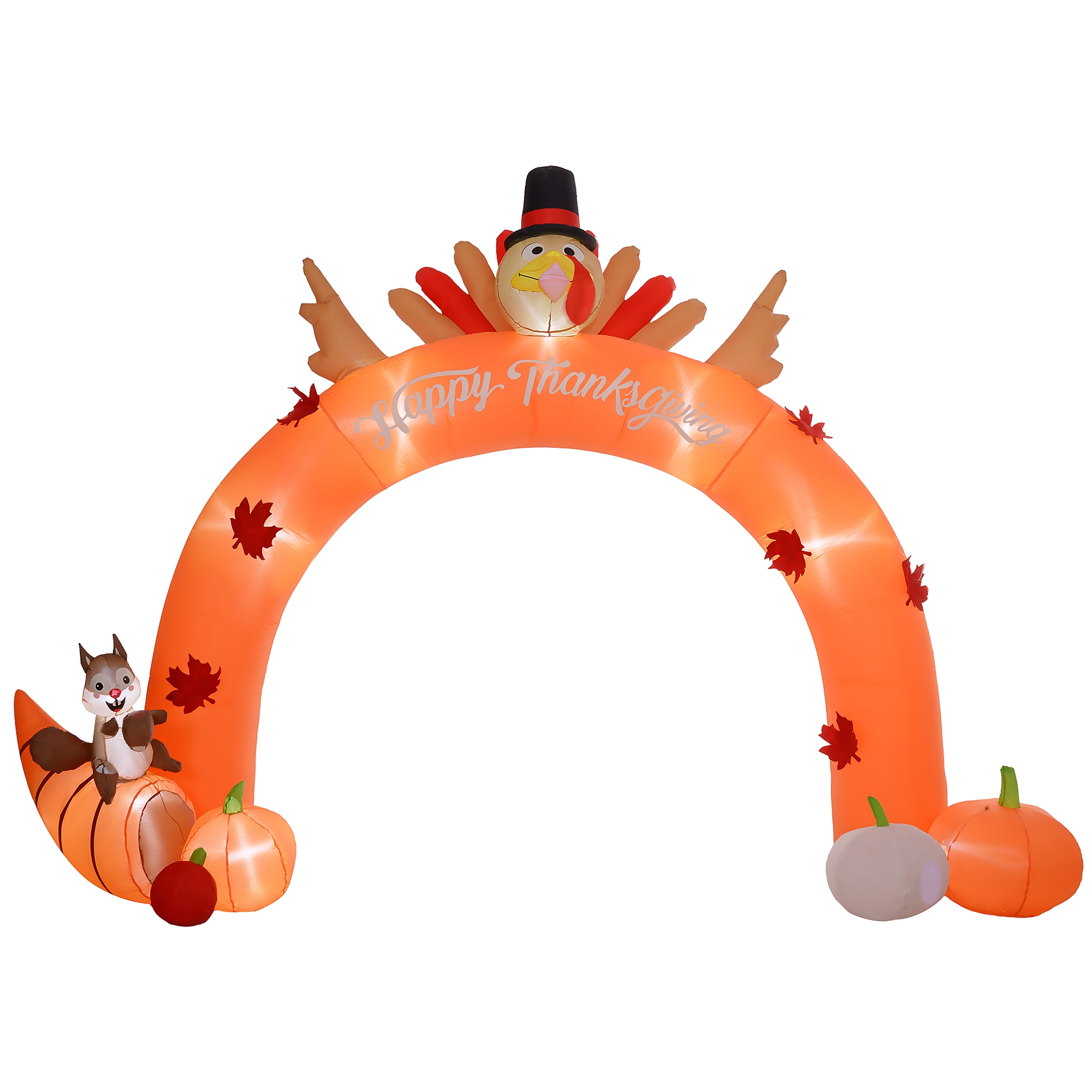 LOVMOR SF-H-W2225P249732 9.7FT Thanksgiving Inflatables Turkey Archway Outdoor Decorations Blow Up LED Yard Display for Holiday