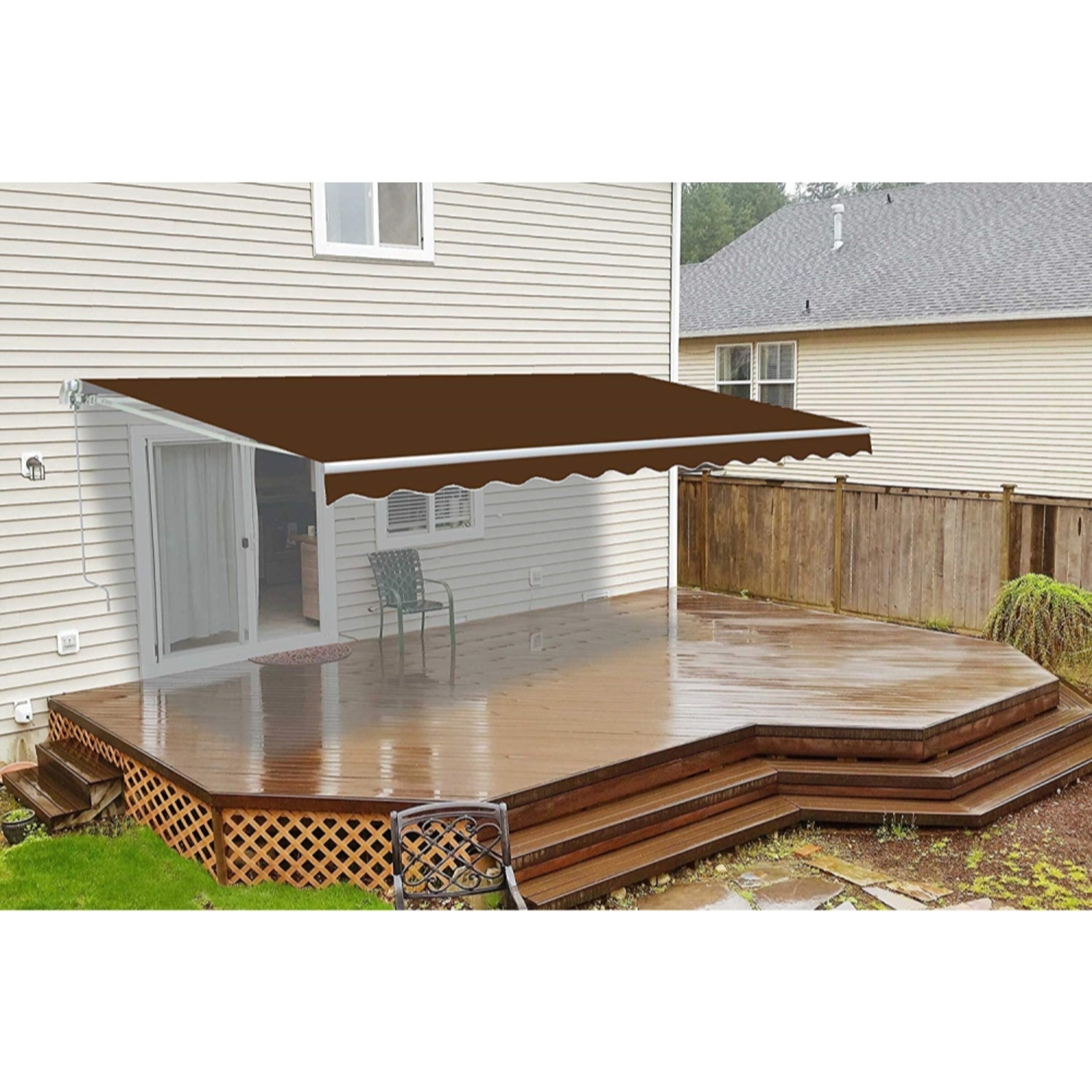 ALEKO FAB20X10BROWN36-LO Awning-Accessories - View #2
