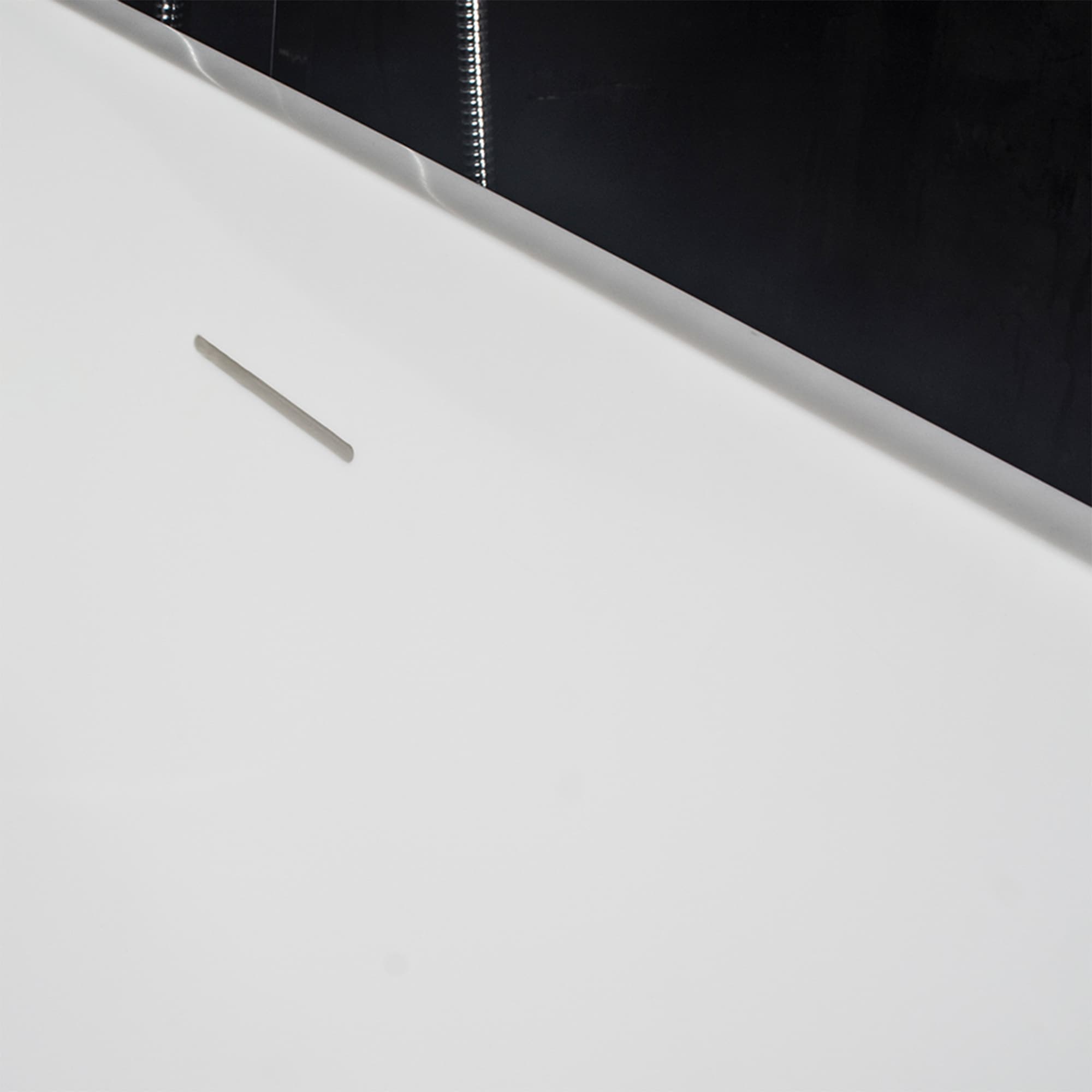 Glossy White 59'' Freestanding Solid Surface Bathtub