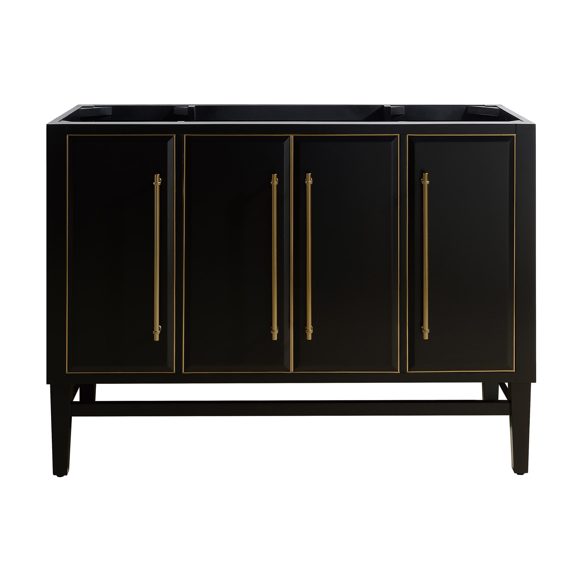 Avanity MASON-V48-BKG Mason 48-in Black Bathroom Vanity Base Cabinet without Top