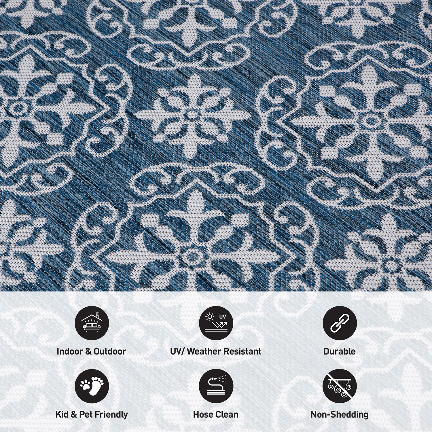 World Rug Gallery 119NAVY2X3 rugs - View #5
