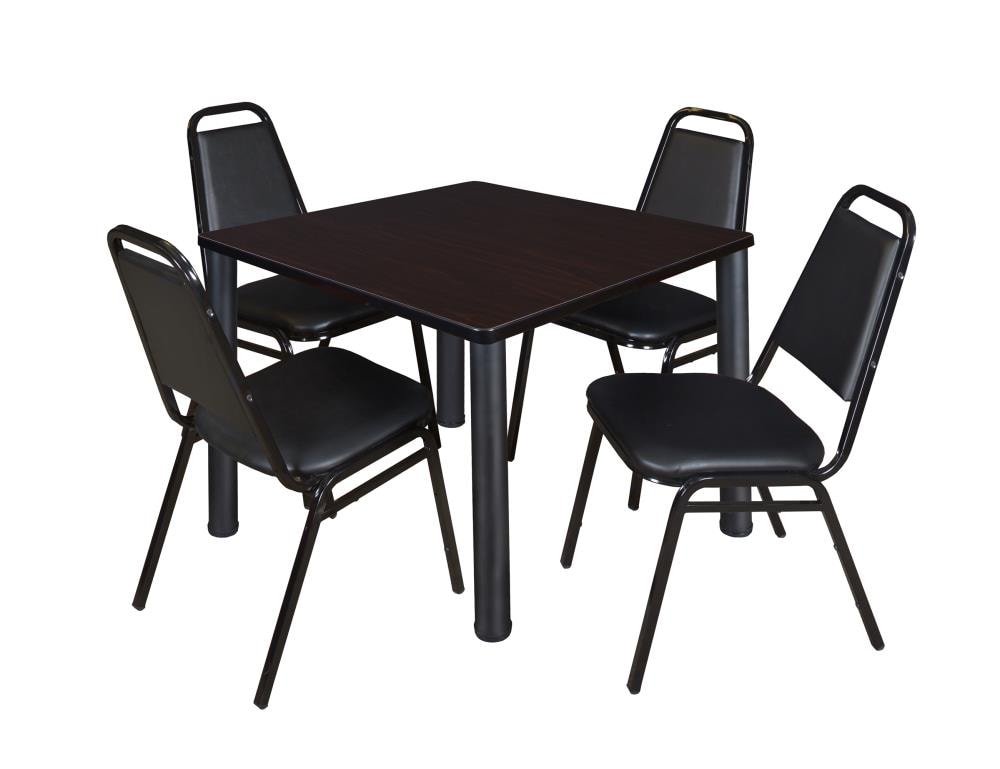 Regency TB3636MWBPBK29BK Breakroom Brown 4-Person Training Table (36-in W x 29-in H)