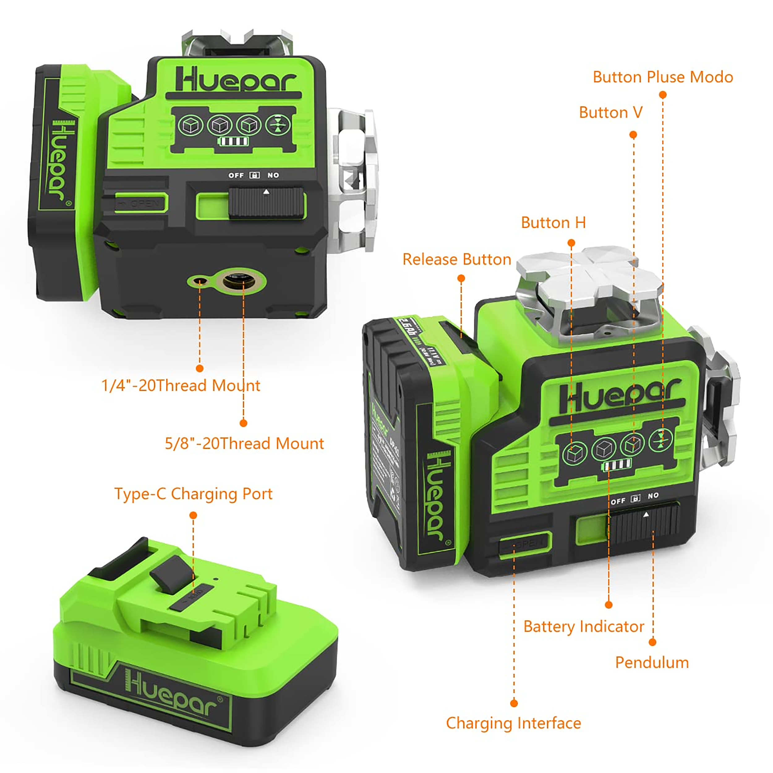 Huepar P02CG Laser-Level - View #8