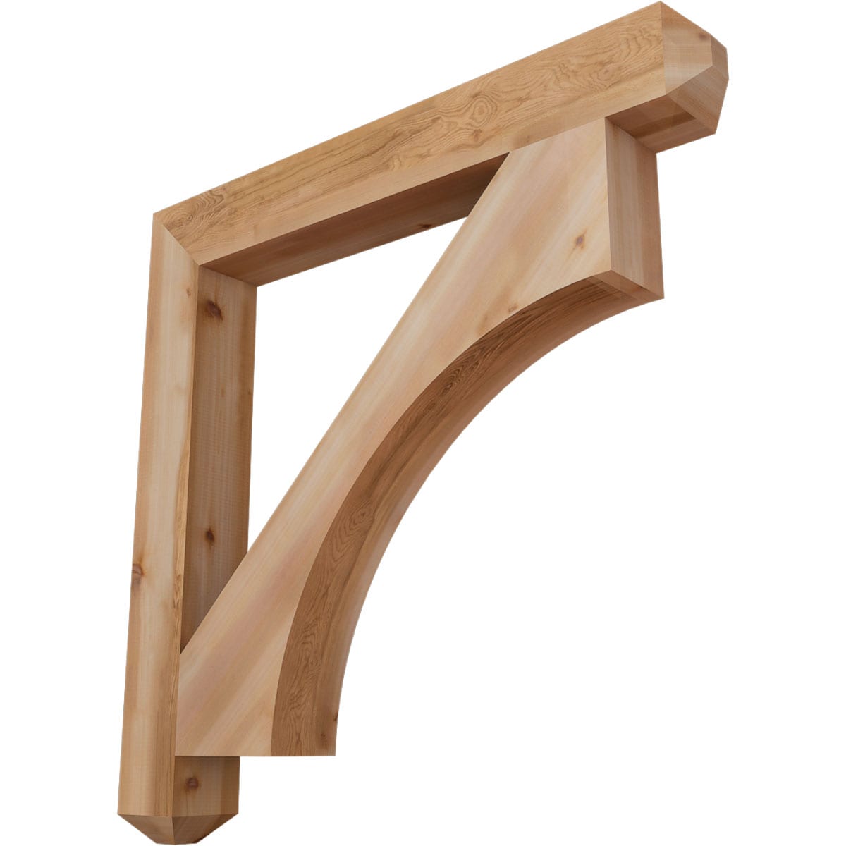 Ekena Millwork BKT06X48X48WTL04SWR Westlake craftsman smooth 5-1/2-in x 48-in x 48-in Western red cedar Brown Wood Standard bracket
