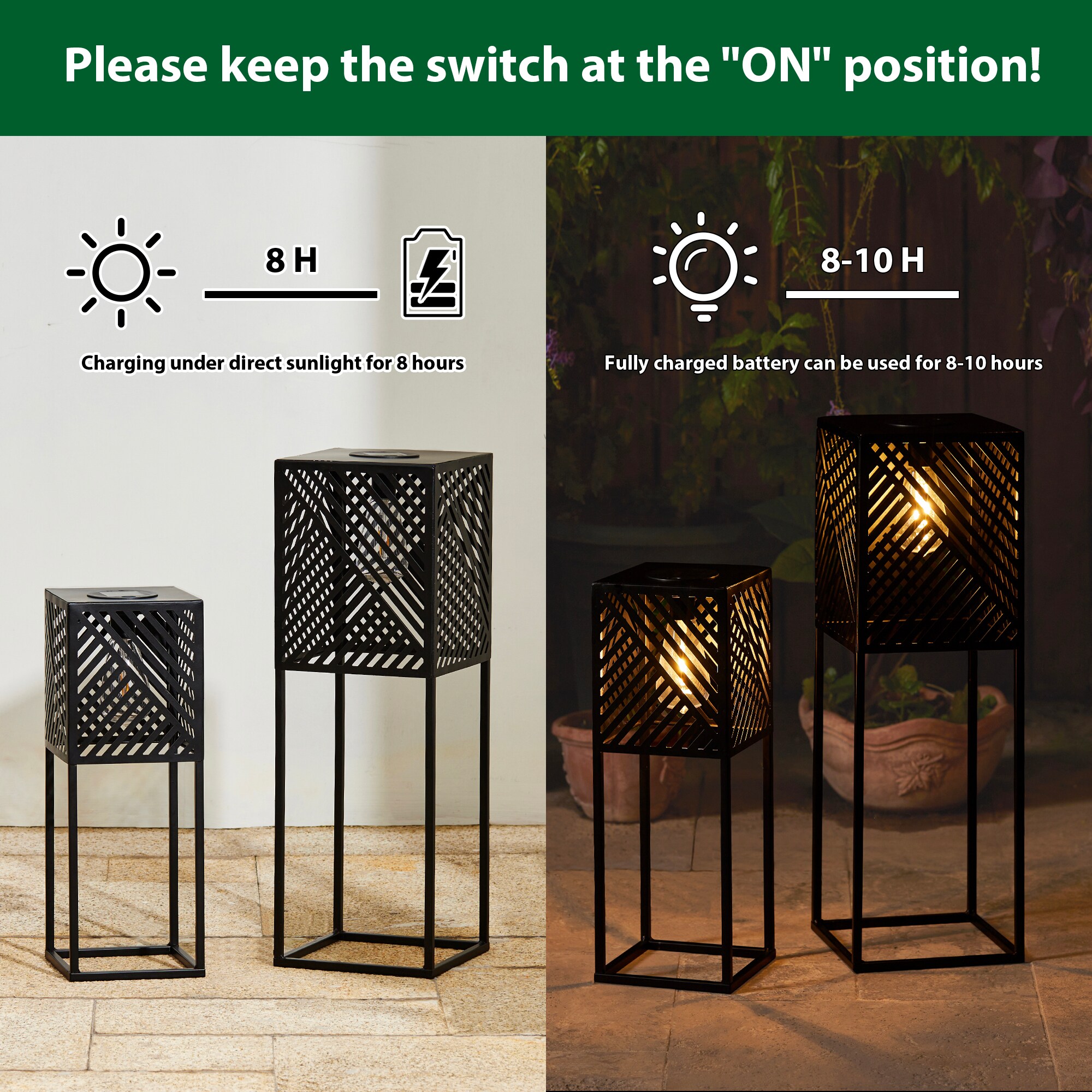 Glitzhome 2023300067 Outdoor-Decorative-Lanterns - View #9